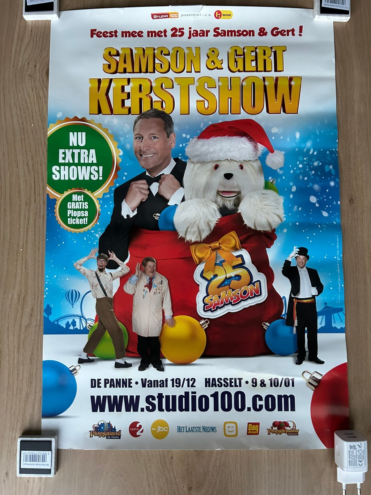 Samson & Gert Kerstshow Poster, Ophalen of Verzenden, Gebruikt