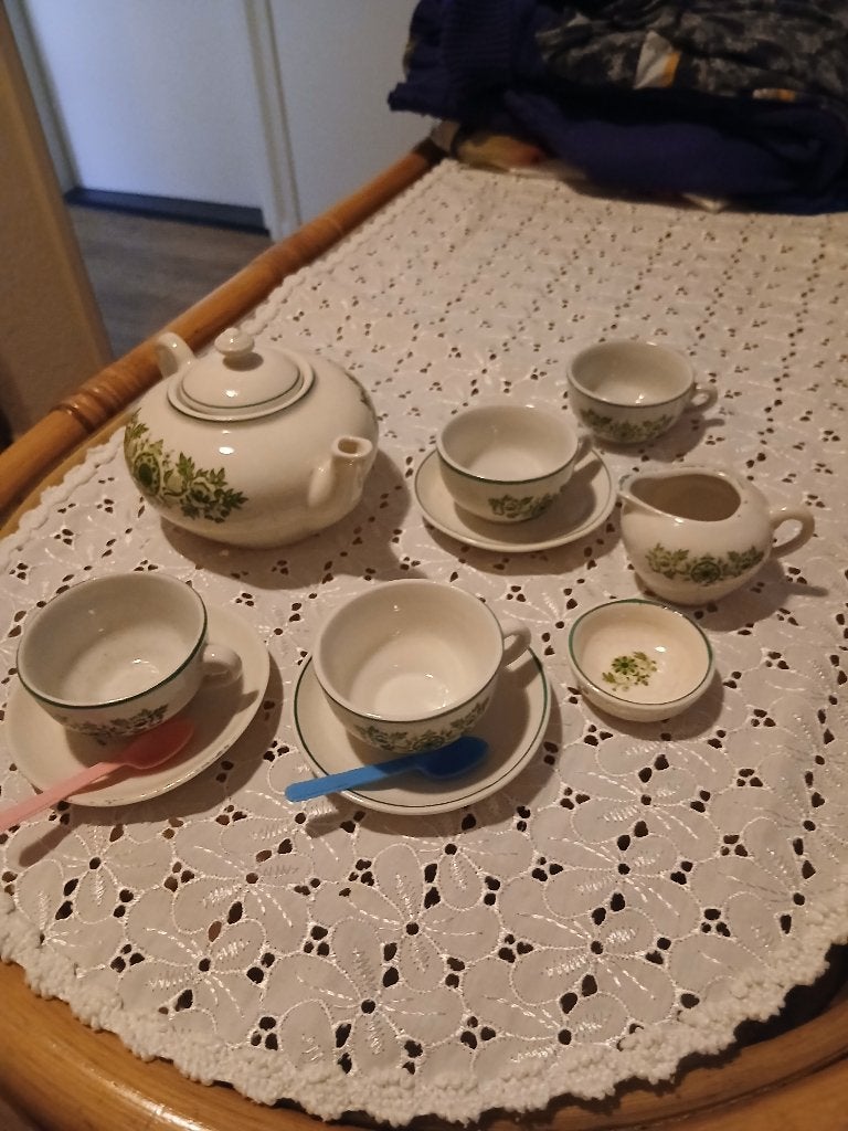 Antiek Douwe Egberts aardewerk thee serviesje., Ophalen of Verzenden