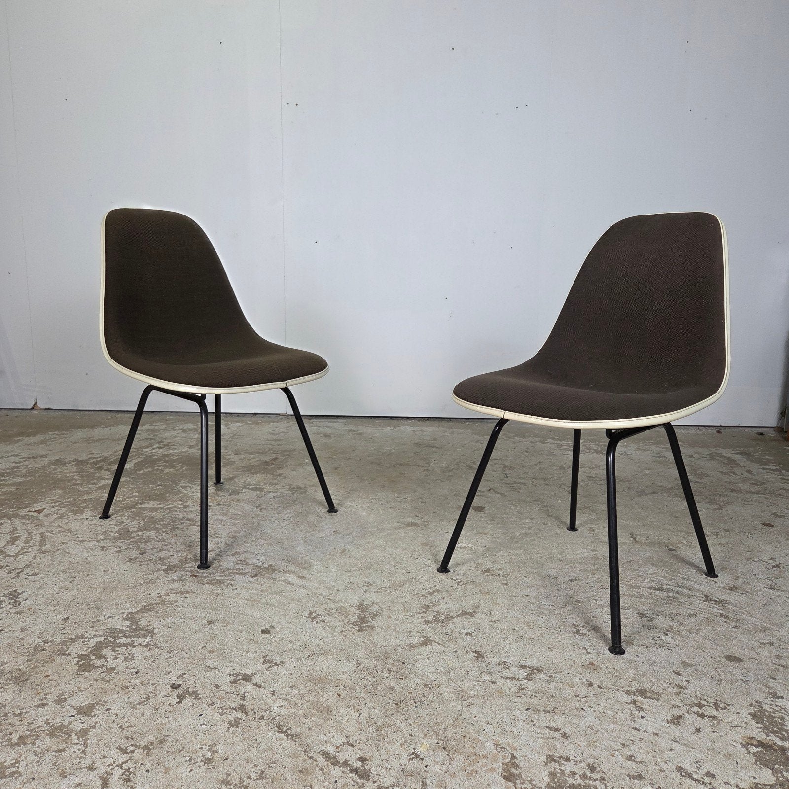 Eames Herman Miller, Vitra DSX stoelen fiberglass jaren 60, Ophalen, Gebruikt, Twee, Bruin