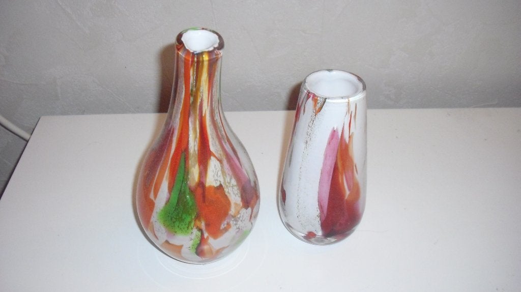 2 Fidrio Multi Colour Vazen, Ophalen of Verzenden