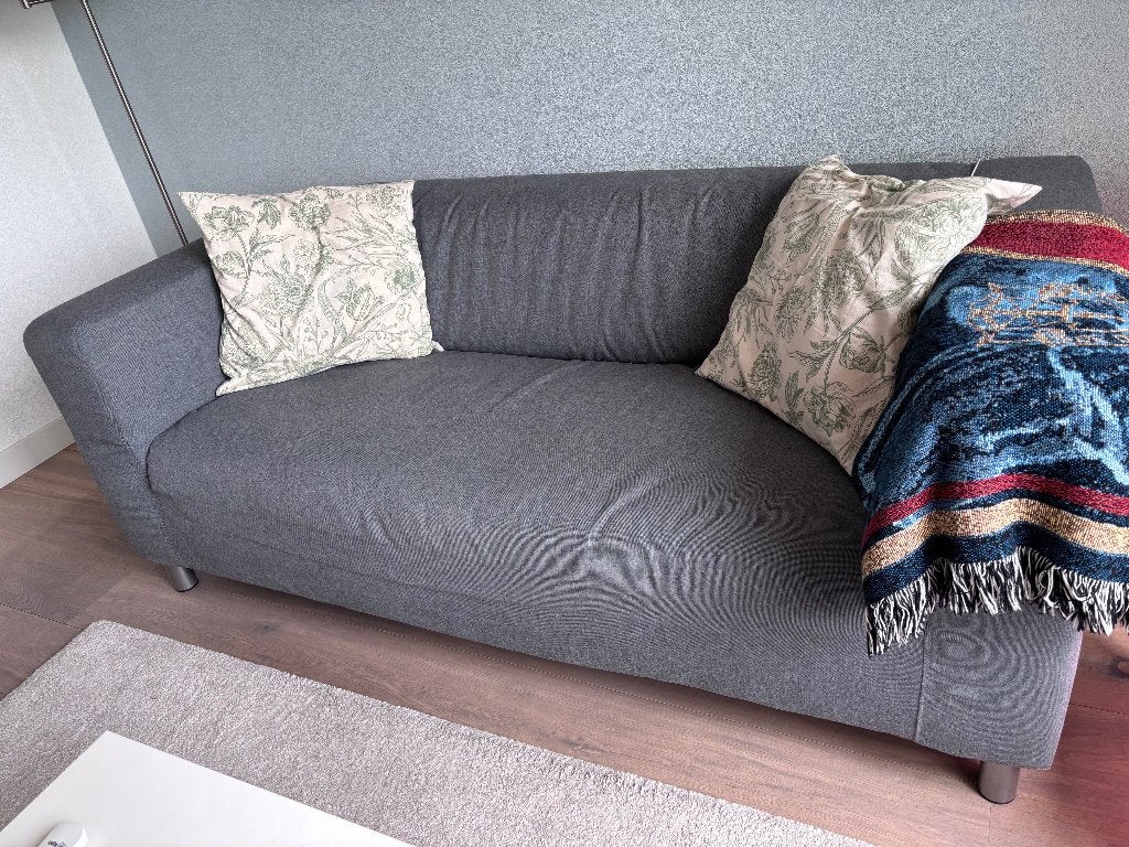 Grijs Ikea Bankje, Huis en Inrichting, Ophalen, Tweepersoons, 75 tot 100 cm, Zo goed als nieuw