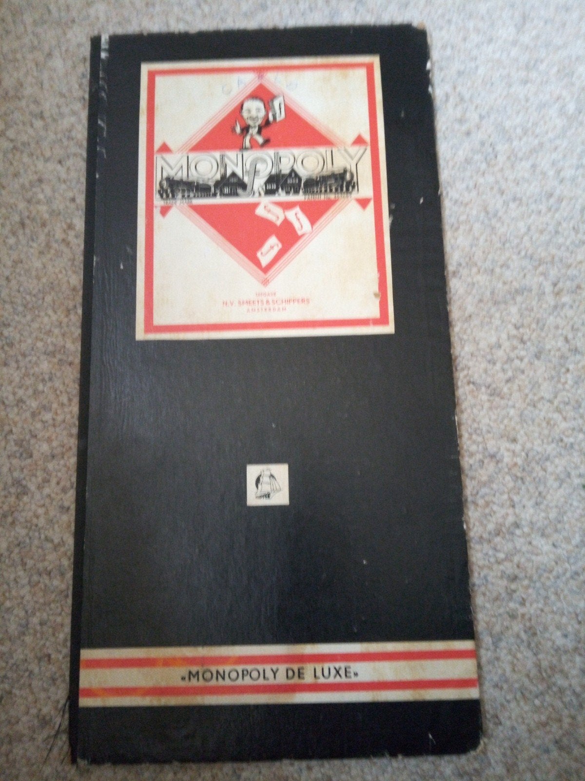 Vintage Monopoly de Luxe Jaren '50 met Guldens, Hobby en Vrije tijd, Gezelschapsspellen | Bordspellen, Vijf spelers of meer, Ophalen of Verzenden