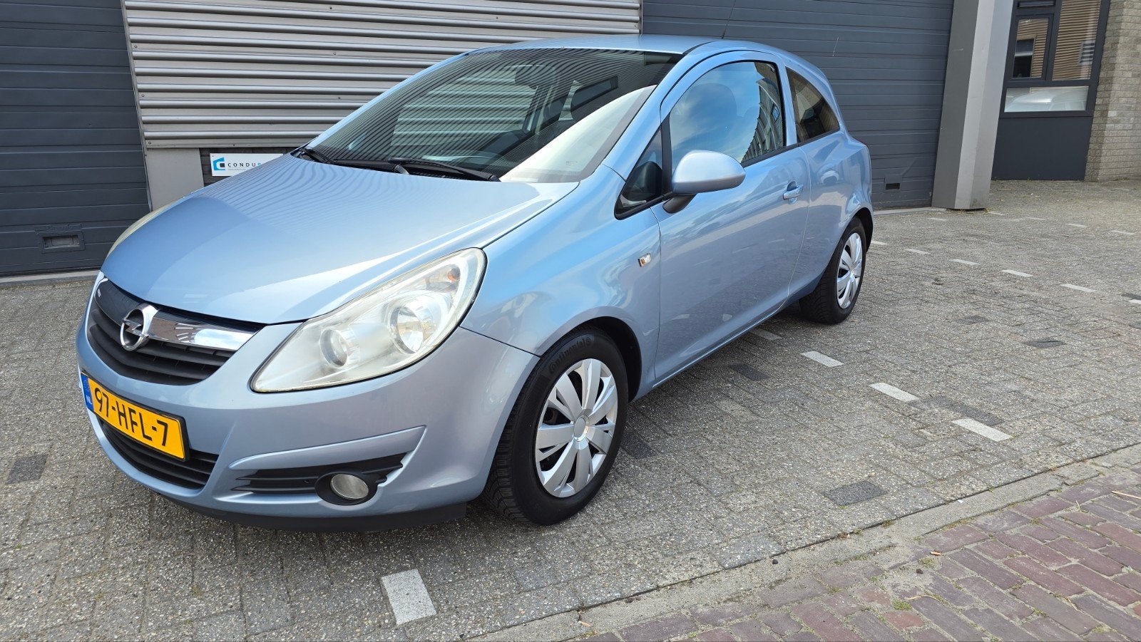 Opel Corsa 1.2 16V 3D WR 2008 Blauw,nw apk,airco, Auto's, Voorwielaandrijving, 40 €/maand, Zwart, Blauw