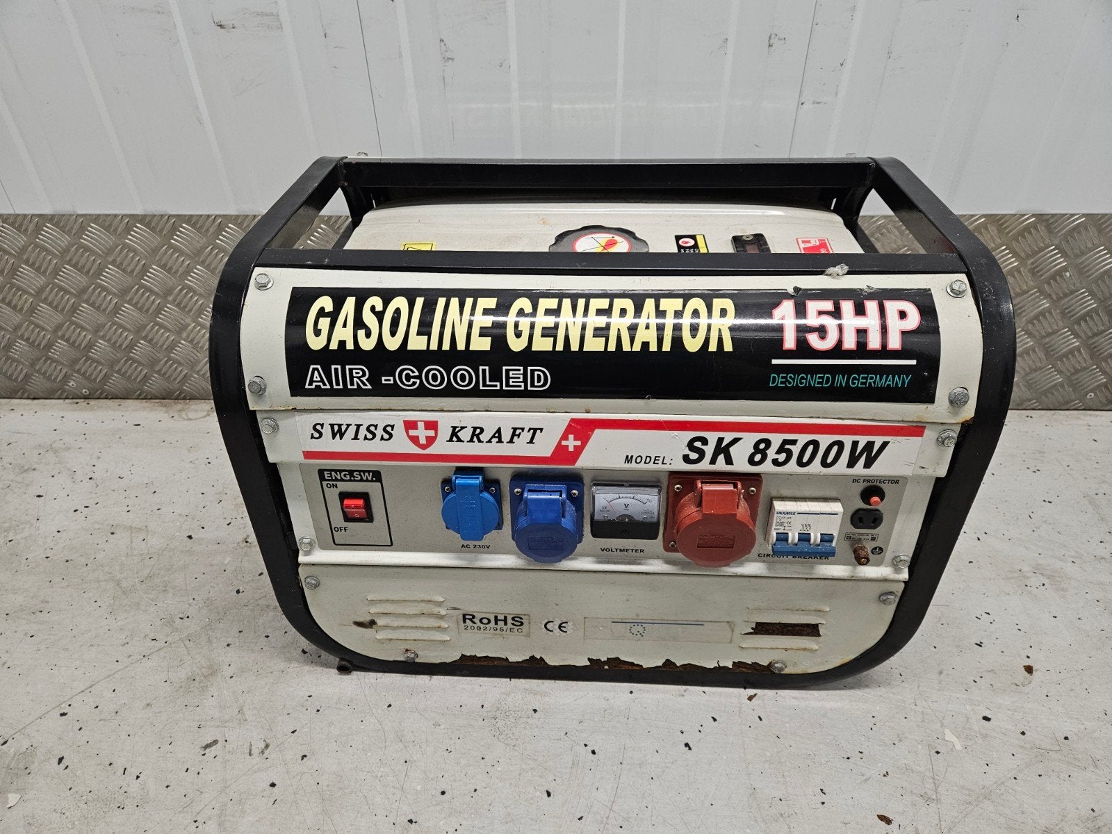 Generator aggregaat 15 HP 8500 W Swisskraft, Ophalen, Gebruikt, 5 tot 10 kVA, Benzine