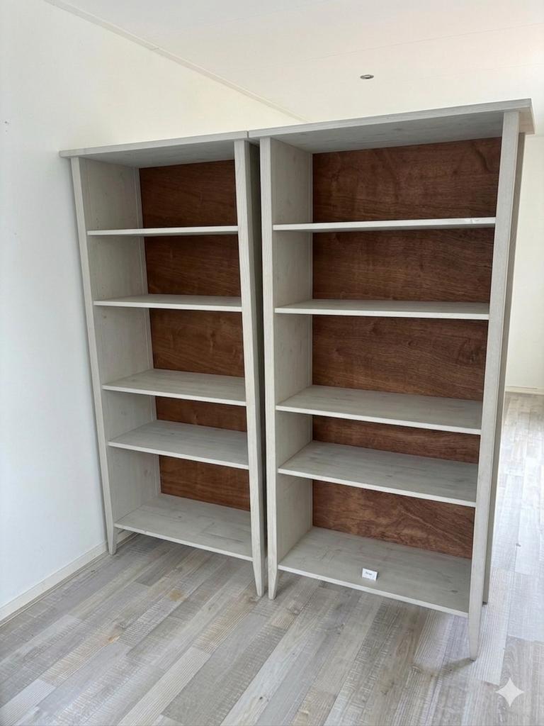2 Kasten - Boekenkasten met 5 planken (80x46x119 cm), Huis en Inrichting, Ophalen, Met plank(en), Gebruikt, 100 tot 150 cm