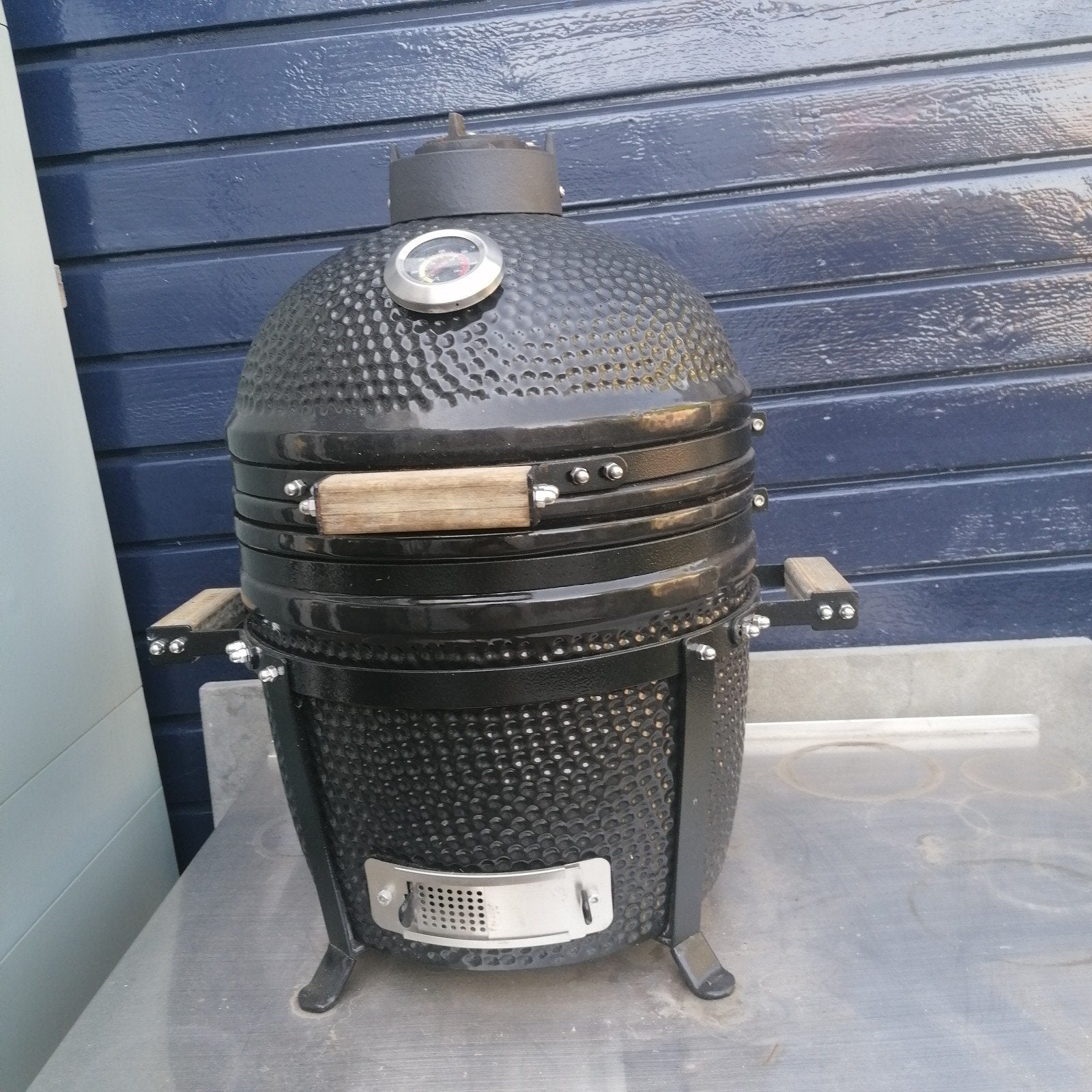 urban chef kamado barbecue zwart 60 cm hoog, Ophalen, Zo goed als nieuw, Urban Chef, Met accessoires