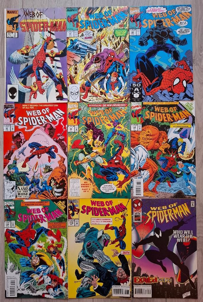 Marvel comics Web of spider-man vol 1 10 stuks, Eén comic, Ophalen of Verzenden, Gelezen, Amerika