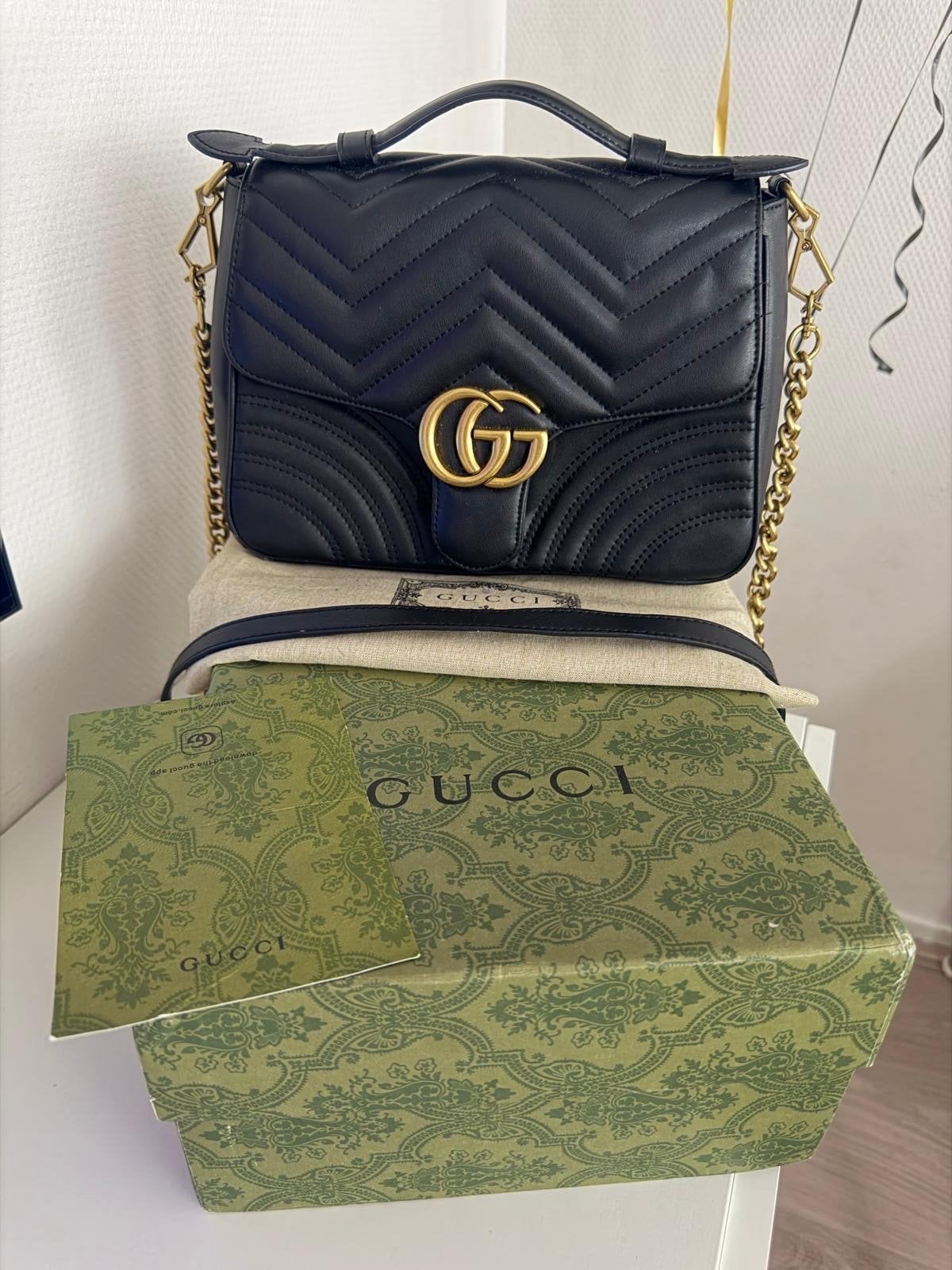 Gucci GG Marmont Matelassé Schoudertas Zwart, Ophalen of Verzenden, Nieuw, Zwart, Schoudertasje