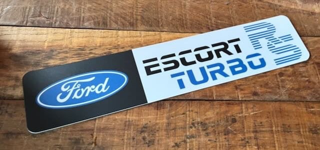 FORD RS Turbo -  showroom  kentekenplaat - reclamebord, Ophalen of Verzenden, Zo goed als nieuw, Auto's
