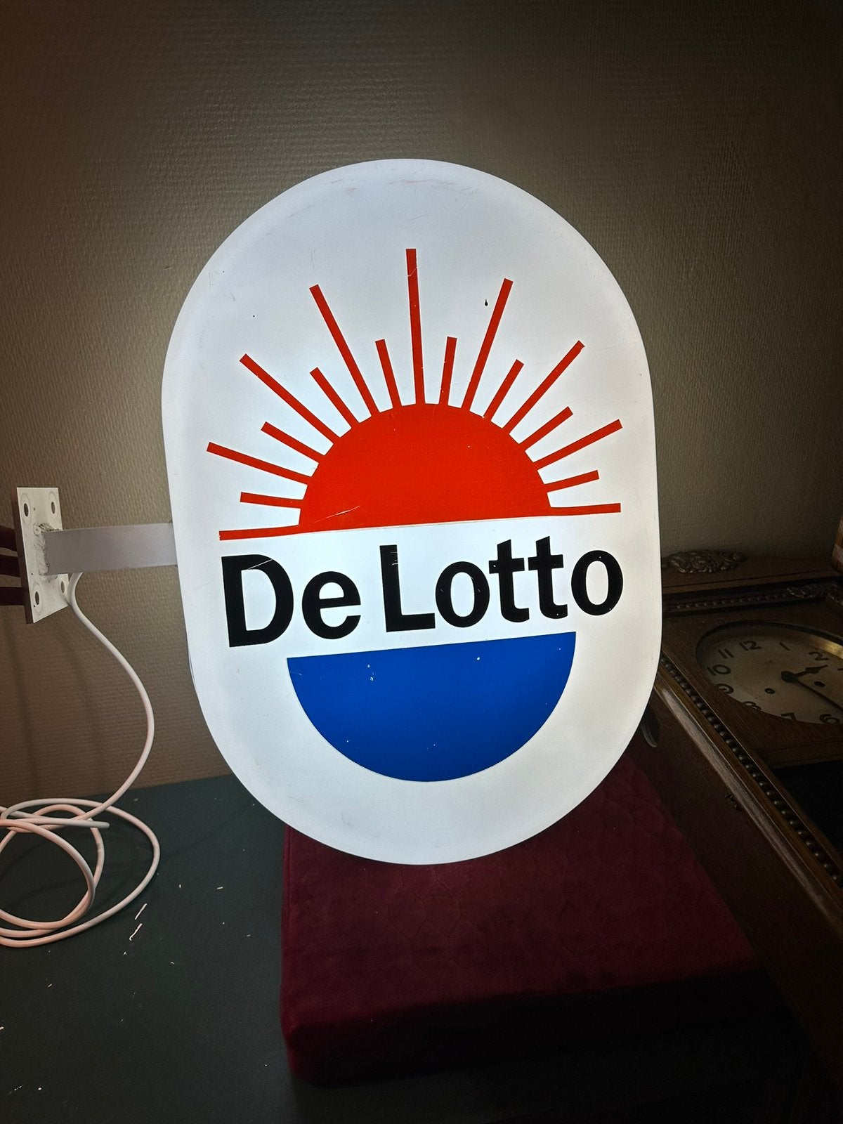 Zeldzame vintage lichtbak De Lotto reclame, Ophalen of Verzenden, Zo goed als nieuw, Lichtbak of (neon) lamp