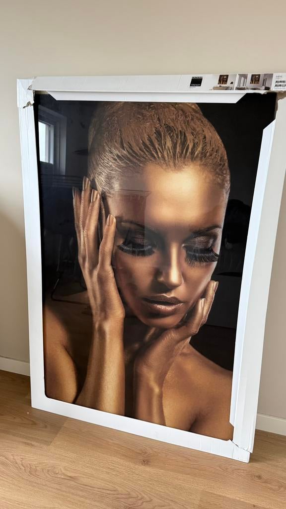 Muurschilderij van deco glas 78x116, Ophalen of Verzenden, Nieuw, Schilderij, Minder dan 50 cm
