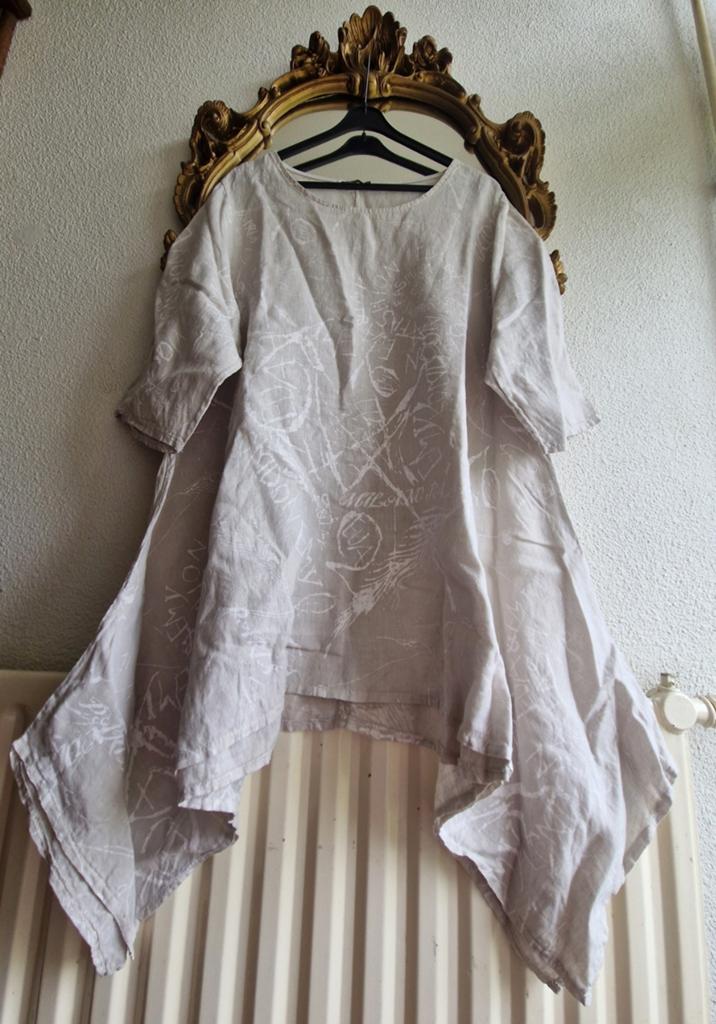 Als nieuw! Moonshine fashion beige wit linnen punten tuniek, Kleding | Dames, Grote Maten, Ophalen of Verzenden, Zo goed als nieuw