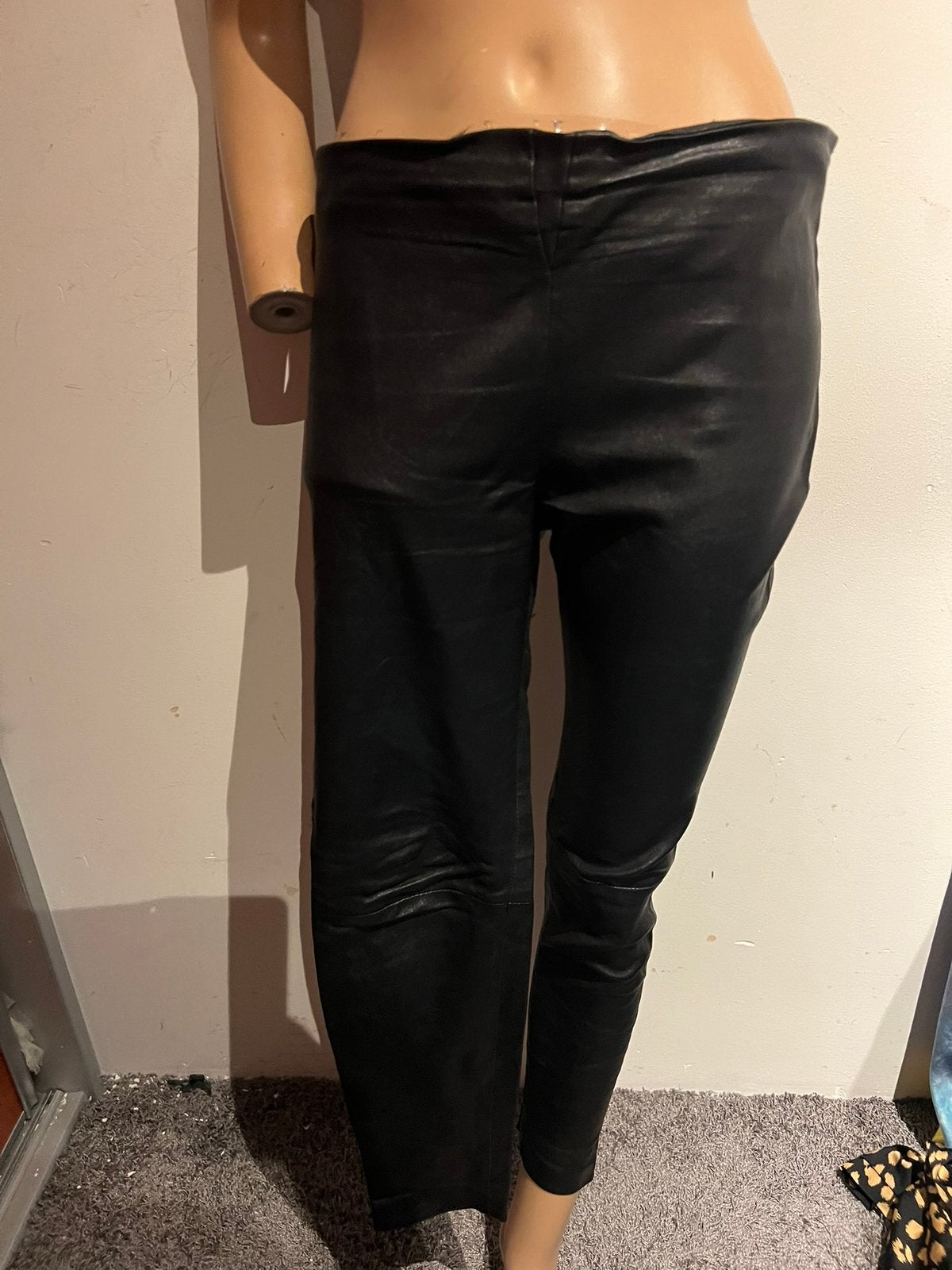 Balenciaga broek echt leer maat 40 origineel, Maat 38/40 (M), Balenciaga, G, Zwart