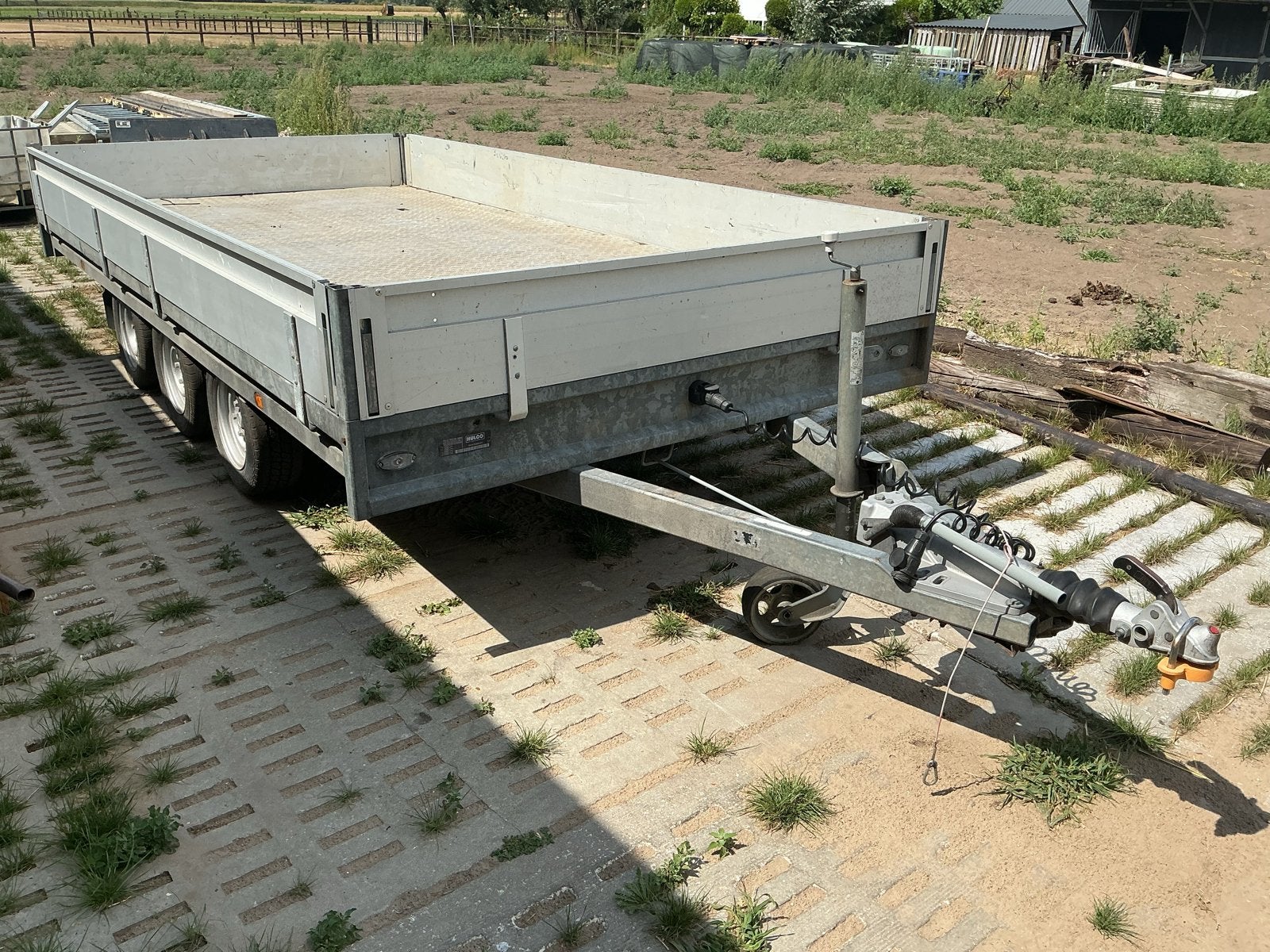 Hulco Trailers Plateauwagen 3500 kg, Ophalen, Gebruikt