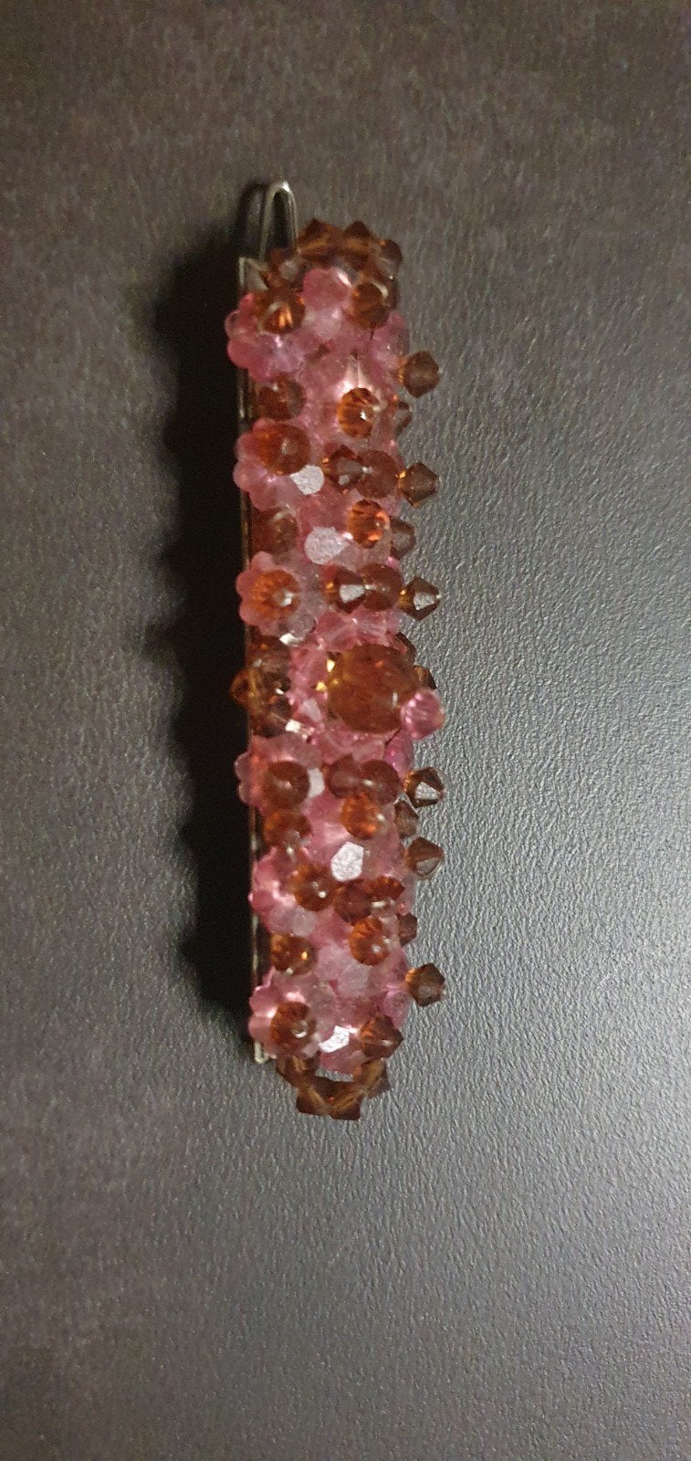 Vintage Haarspeld met Roze en Bruine Kralen, Ophalen of Verzenden, Nieuw