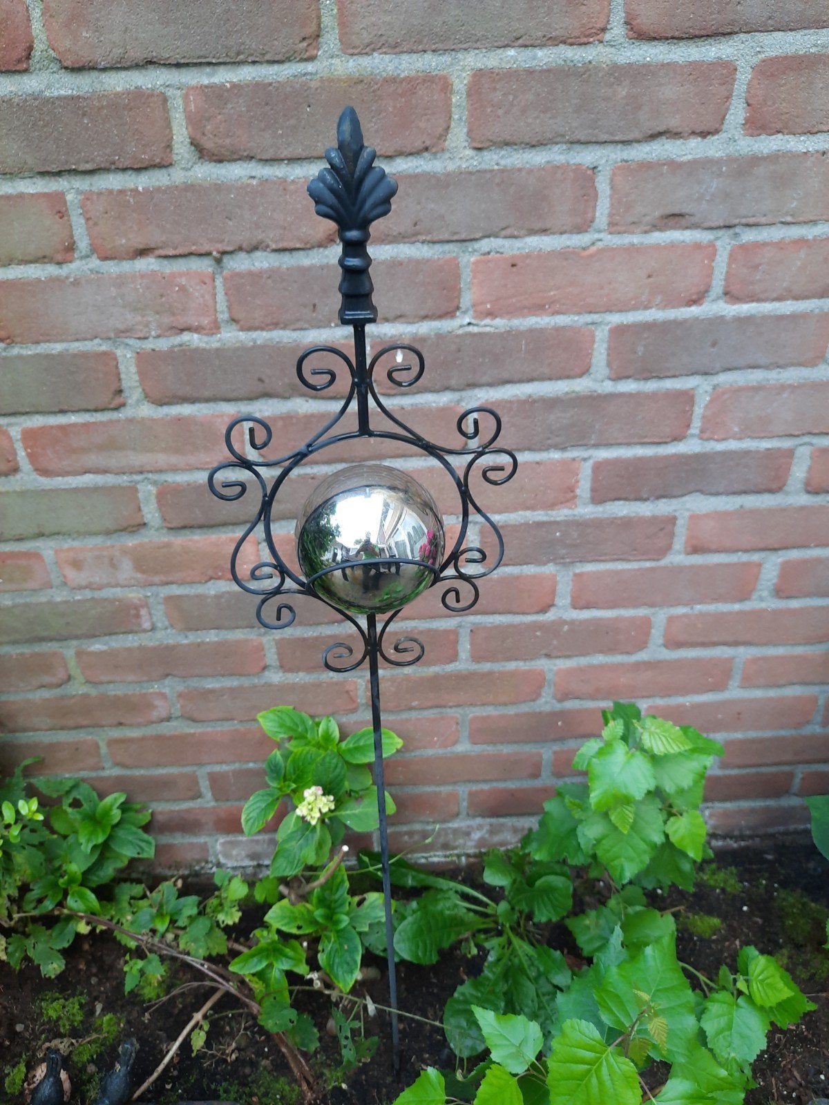 Tuinsteker, tuin ornament, Ophalen of Verzenden, Gebruikt, Metaal, Overige typen