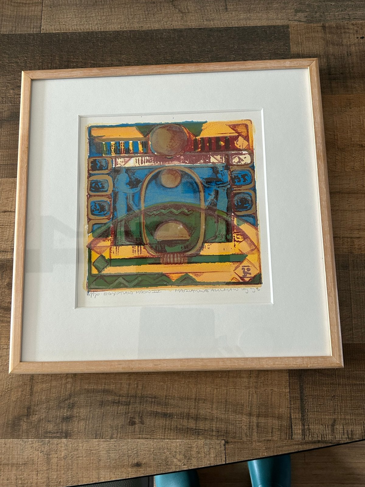 Marianne Aulman - Egyptian Moon IV (1993), Ophalen, Mythologie, Zeefdruk, 1950 - 1999