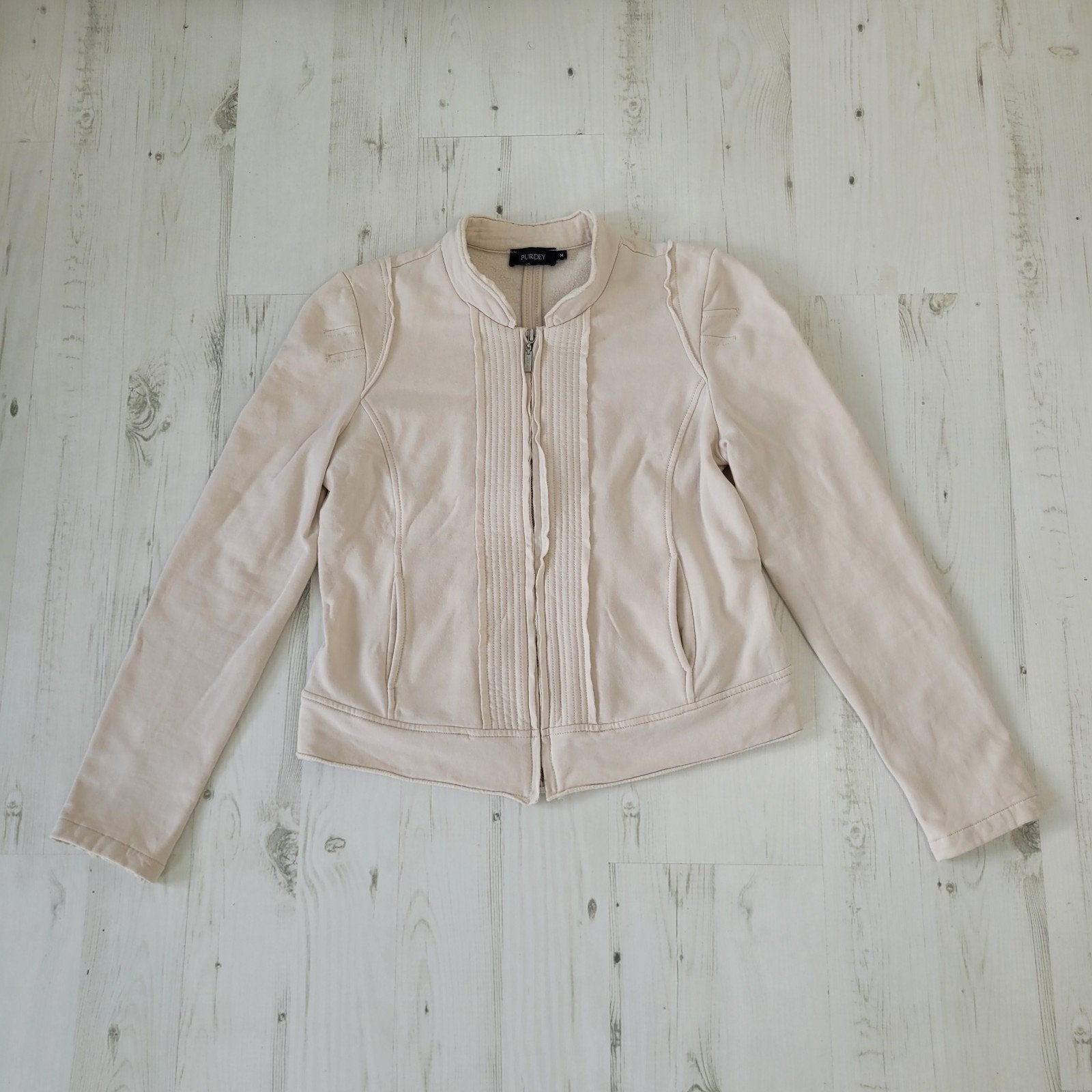 Purdey jasje vest maat M met rits creme wit, Maat 38/40 (M), Wit, Ophalen of Verzenden, Zo goed als nieuw