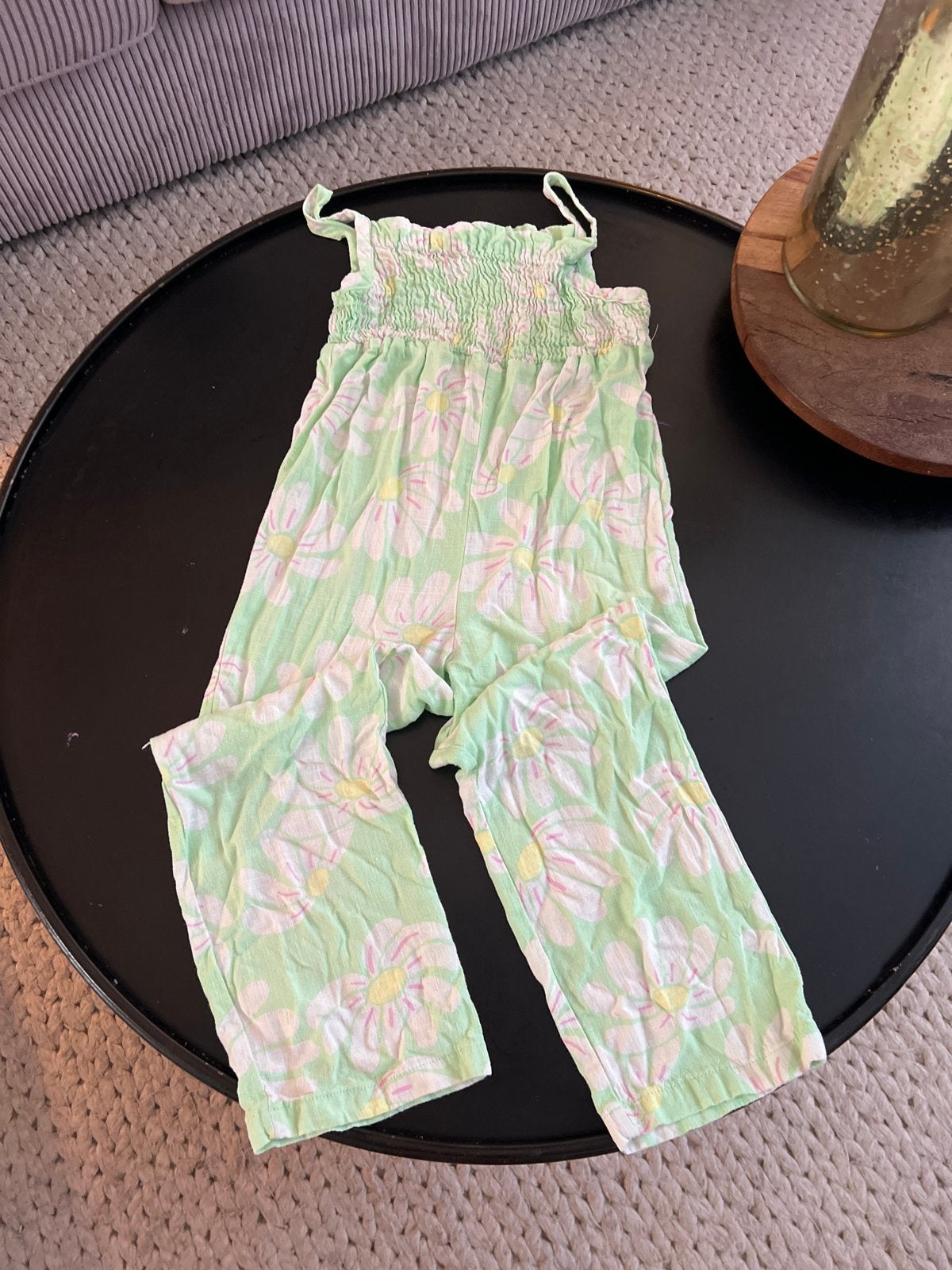 Hema Salopette met bloemenprint, maat 110-116, Kinderen en Baby's, Ophalen of Verzenden, Gebruikt, Meisje, Overige typen