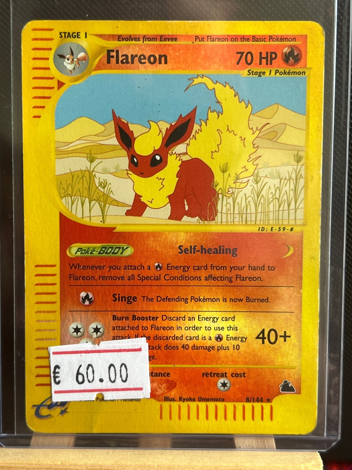 Pokémon Flareon Kaart - Stage 1, 70 HP, Ophalen of Verzenden, Gebruikt, Losse kaart