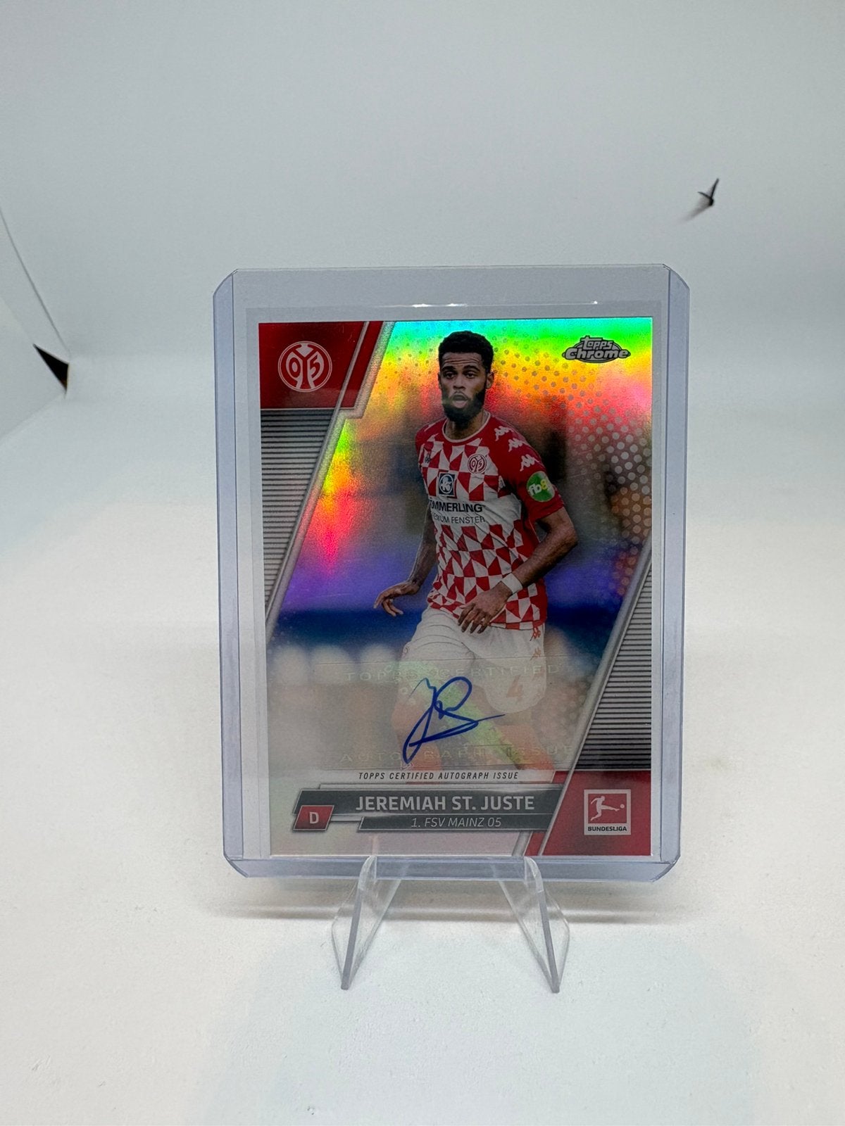 Topps Chrome Bundesliga 2021-22 Jeremiah St. Juste Auto, Ophalen of Verzenden, Zo goed als nieuw, Plaatje