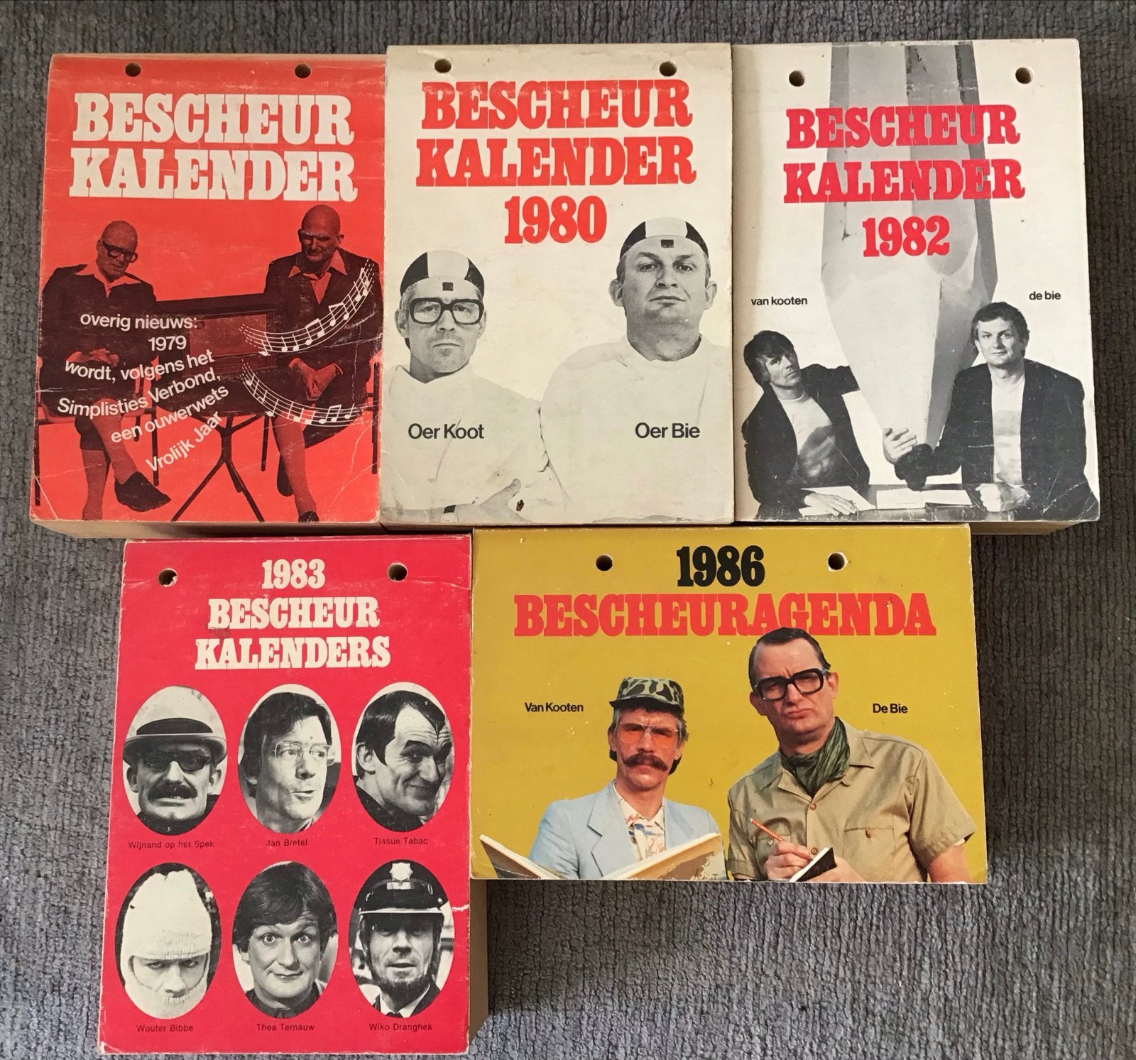 6 KOOT & BIE BESCHEURKALENDERS ‘79 ‘80 ‘82 ‘83 ‘86 COMPLEET, Boeken, Ophalen of Verzenden, Zo goed als nieuw