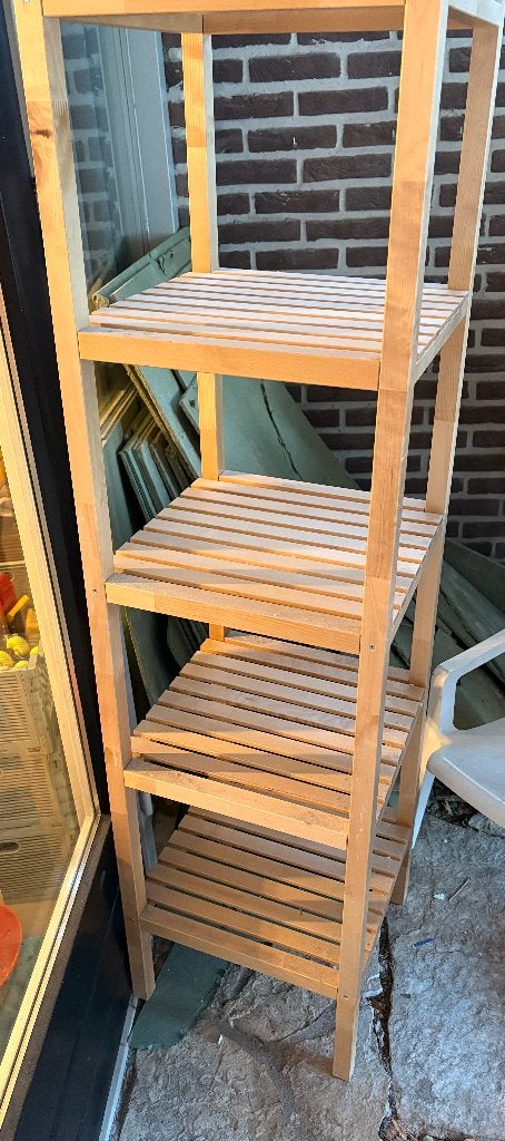 Badkamer kast bamboe, Ophalen, (Half)hoge kast, Minder dan 50 cm, Gebruikt