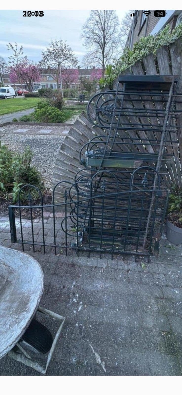 tuinhek, Tuin en Terras, Ophalen of Verzenden, Zo goed als nieuw, IJzer, Tuinhek