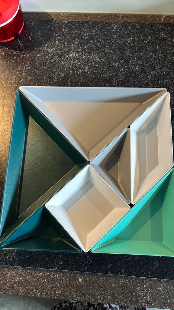 Hapjesschalen/Tangram Koziol zgan., Huis en Inrichting, Ophalen of Verzenden, Zo goed als nieuw
