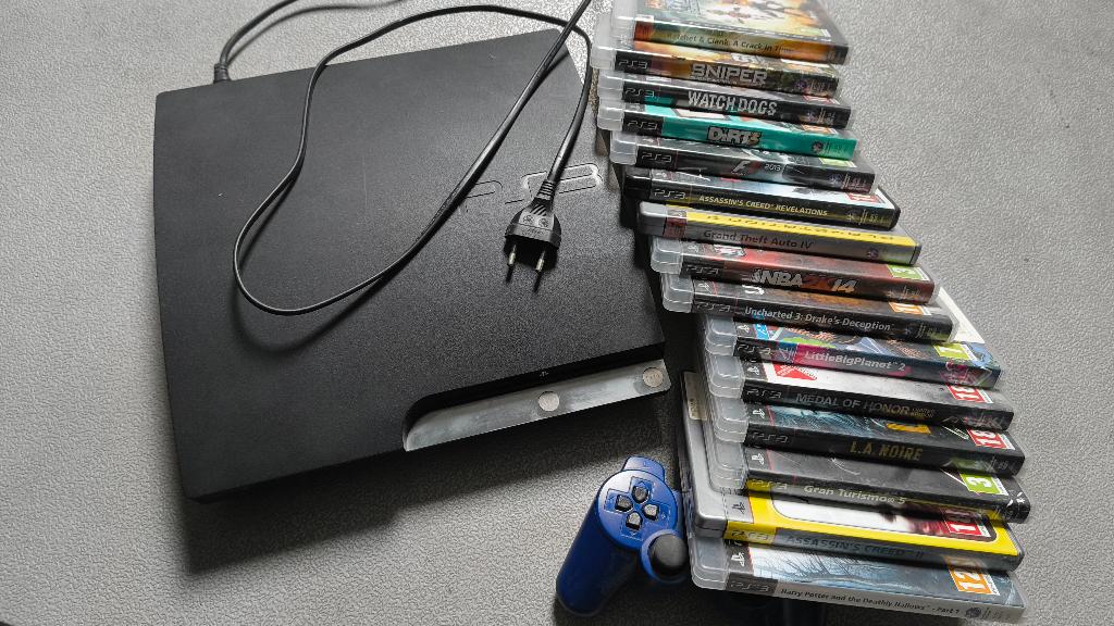 PS 3 incl Games, Gebruikt, 1 speler, Vanaf 3 jaar, Ophalen
