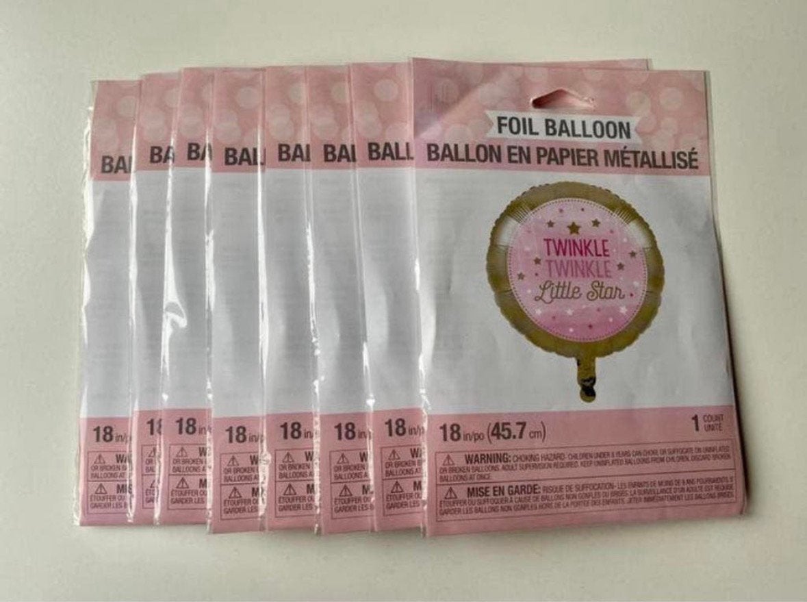 Partij folieballonnen Twinkle Twinkle Little Star | geboorte, Ophalen of Verzenden, Nieuw, Versiering, Geboorte of Huwelijk