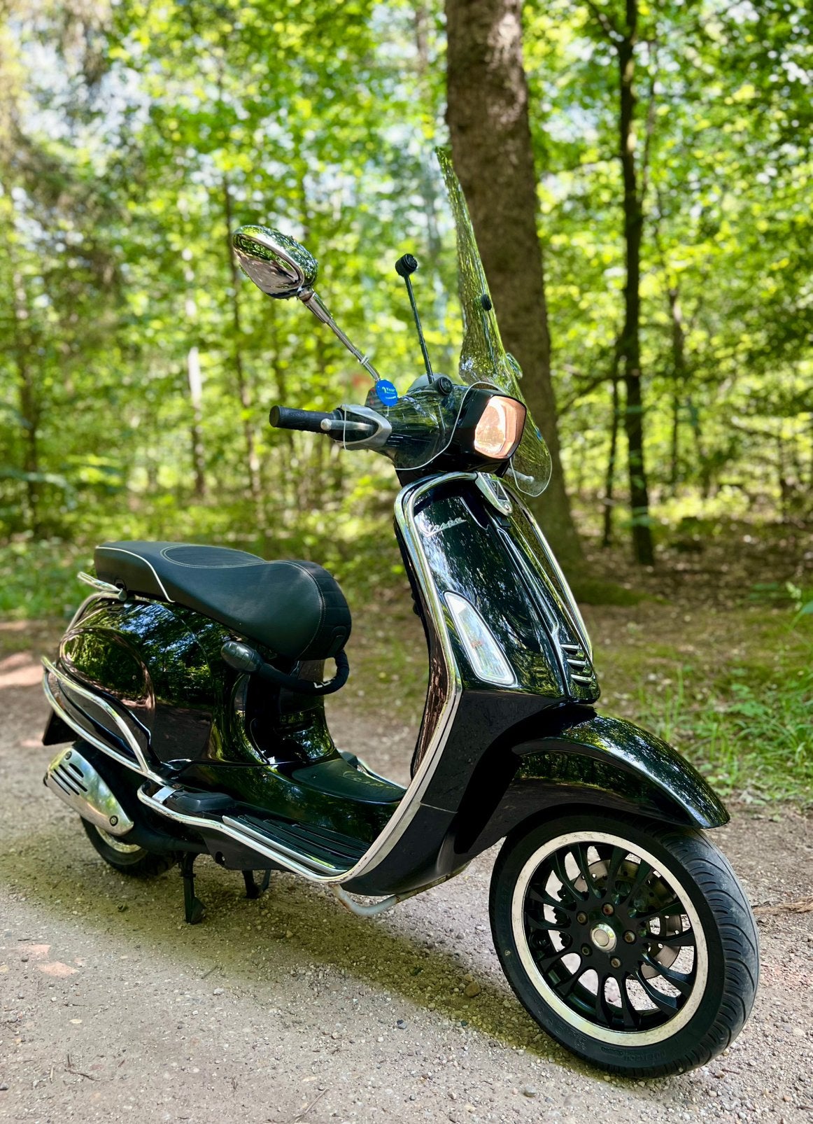 Vespa Sprint 50cc 2017 4T 2V - Glans Zwart, Fietsen en Brommers, Scooters | Vespa, Ophalen, Gebruikt, Benzine, 50 cc