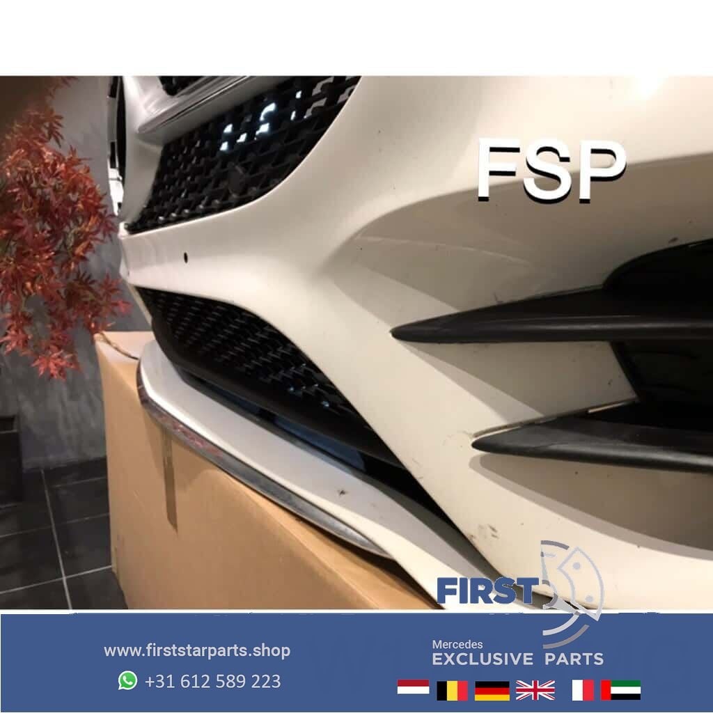 W177 AMG VOORBUMPER Mercedes A Klasse A35 COMPLEET ZWART WIT, Gebruikt, -, Voor, Ophalen of Verzenden
