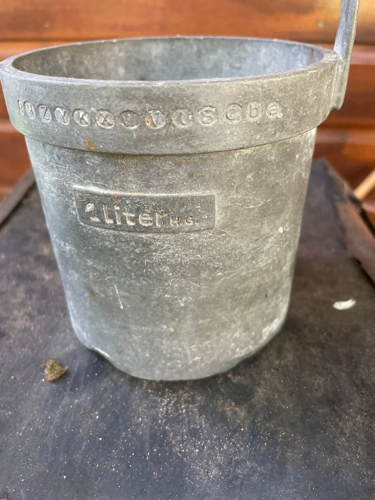 Antieke Maatbeker 1 Liter - Zonder Bodem, Antiek en Kunst, Ophalen of Verzenden