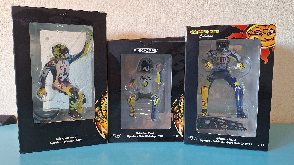 2007, 2008 & 2009 Minichamps Rossi figuur 1:12 figuren, Hobby en Vrije tijd, Ophalen, Zo goed als nieuw, 1:9 t/m 1:12, Motor