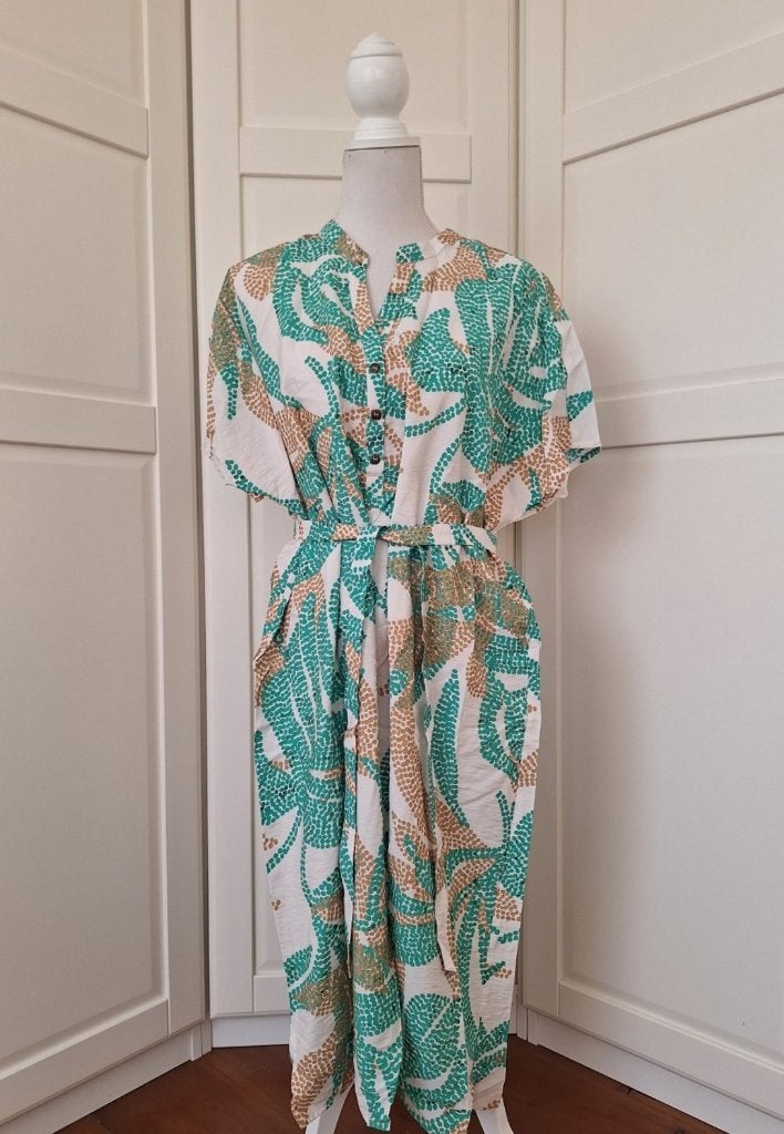 DIDI nieuwe witte midi print jurk, maat 48 XXL, Wit, Maat 46/48 (XL) of groter, Nieuw, Didi