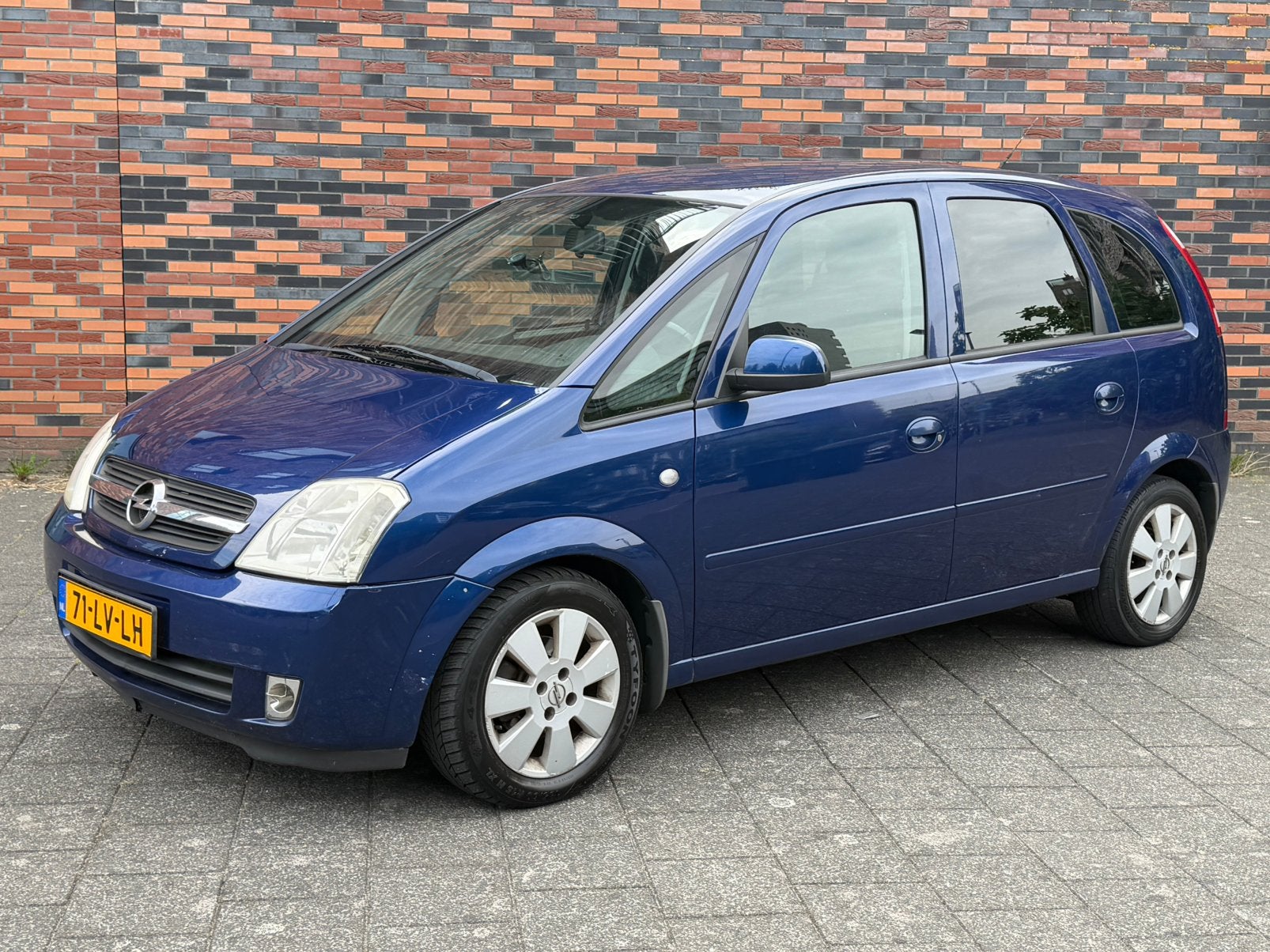 Opel Meriva 1.6 8V 2003 Blauw, Euro 5, Stof, 4 cilinders, Blauw