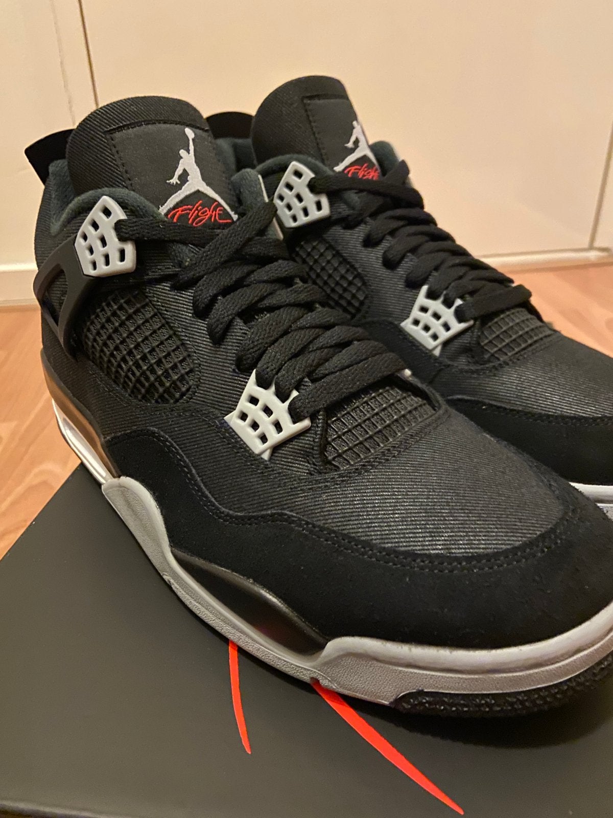 Nike Air Jordan IV 4 Retro SE Black Canvas EU46 US 12 DS, Verzenden, Zwart, Nieuw, Sneakers of Gympen