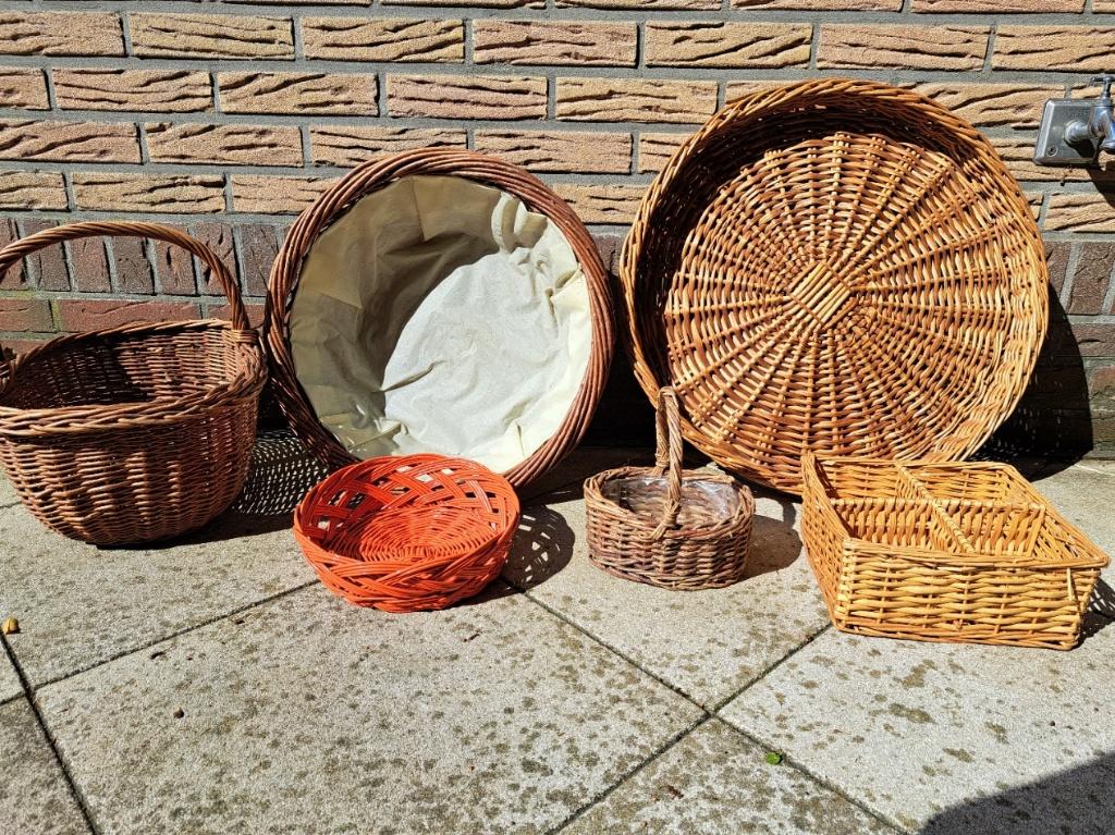 Rieten mandjes, Ophalen, Gebruikt, Overige vormen, Riet