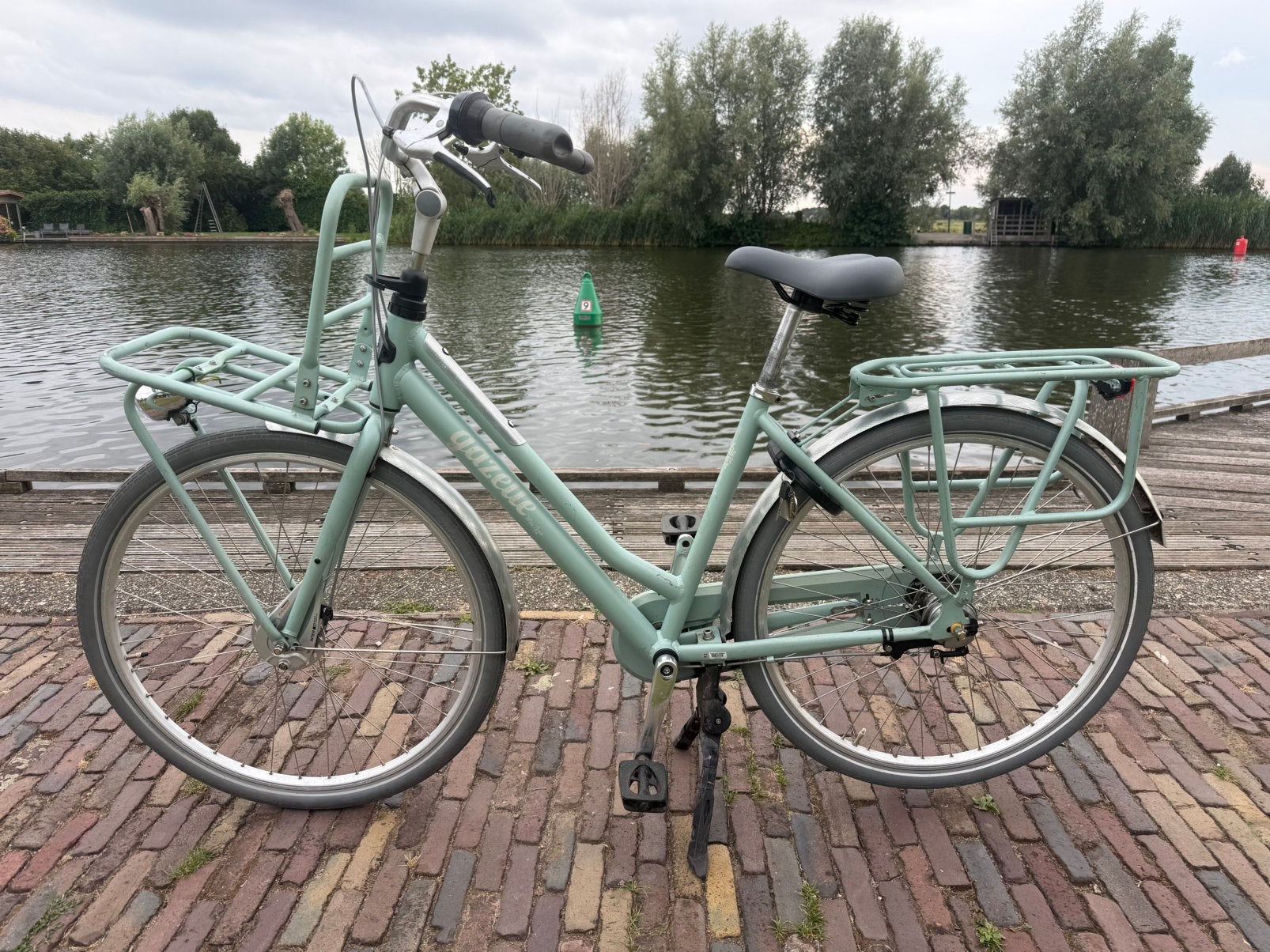 Gazelle Miss Grace mint groen, perfect voor scholier, Fietsen en Brommers, Ophalen, Gebruikt, 47 tot 50 cm, Versnellingen
