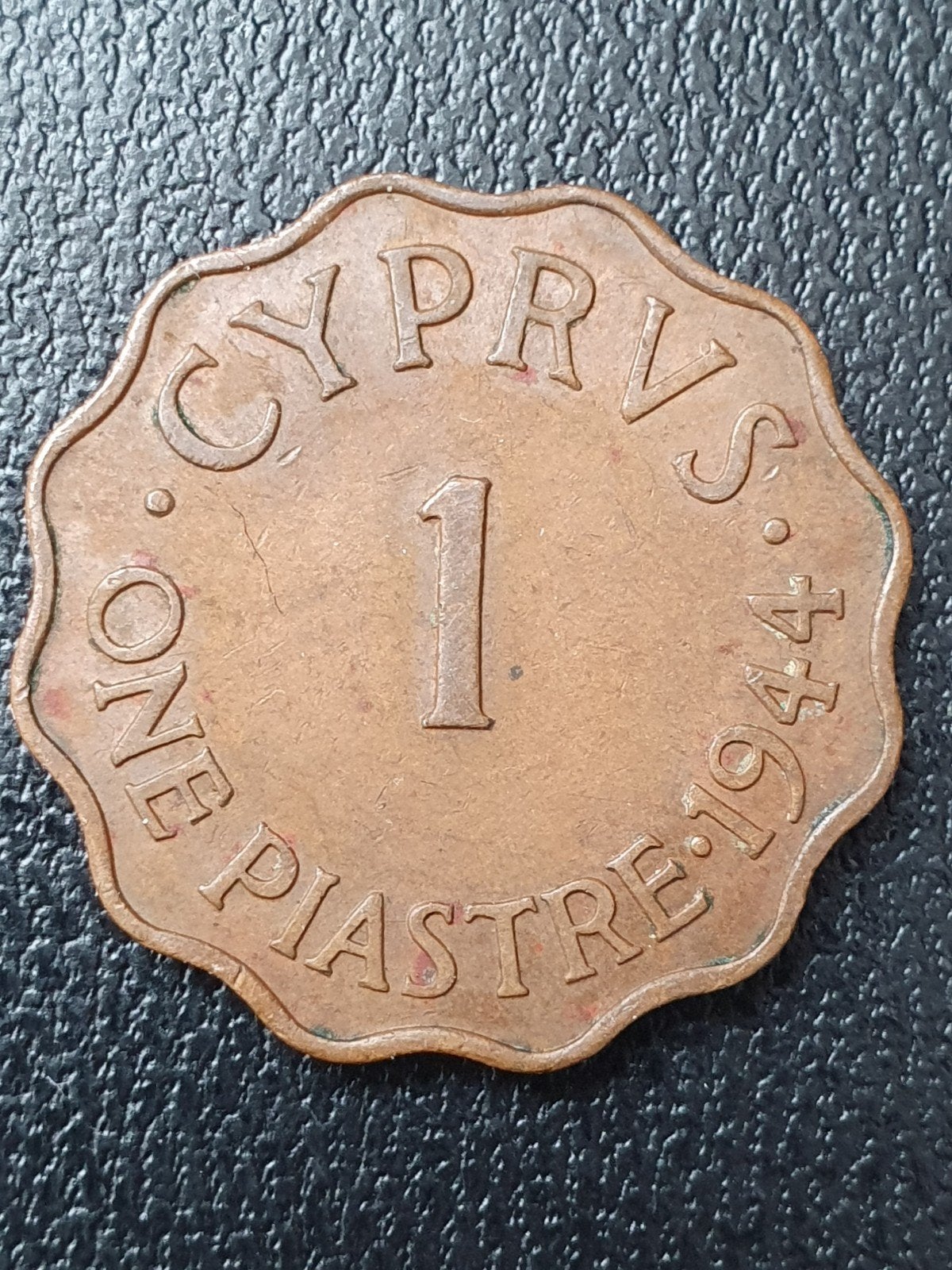 1 Piastre munt uit 1944 Cyprus., Postzegels en Munten, Ophalen of Verzenden, Overige landen, Losse munt