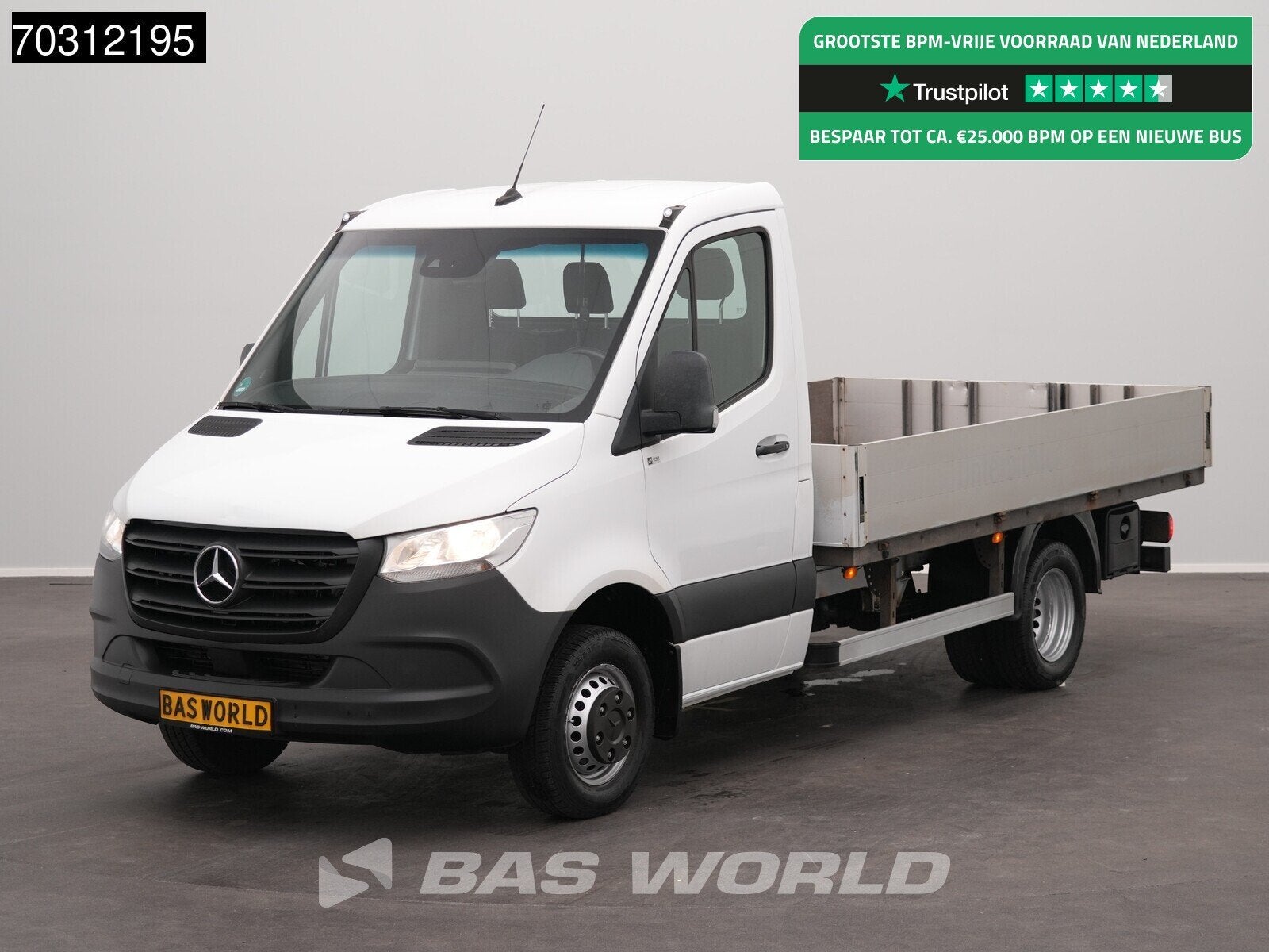 Mercedes Sprinter 516 CDI Automaat Dubbellucht 160PK Open La, Auto's, Bestelauto's, Stof, Gebruikt, Euro 6, 4 cilinders