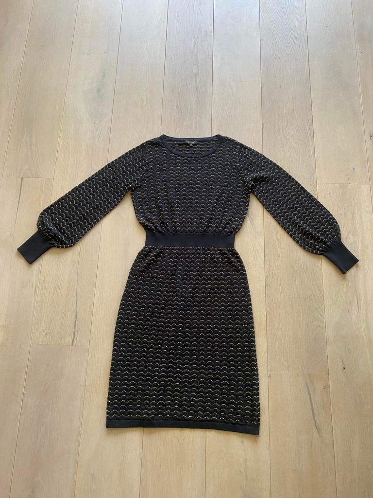 King louie xl nieuw goud zwart, Kleding | Dames, Jurken, Zwart, Maat 46/48 (XL) of groter, Ophalen of Verzenden, Zo goed als nieuw