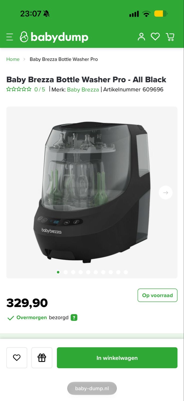 Baby Brezza Bottle Washer Pro - Zo goed als nieuw, Sterilisator, Zo goed als nieuw, Baby Brezza, Ophalen