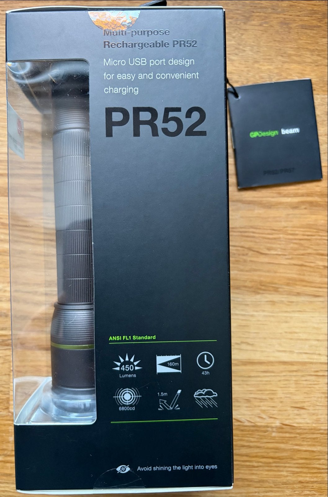 Nieuwe GP Zaklamp Oplaadbaar PR52 Vega - Vliegtuig Aluminium, Gp, Nieuw, Ophalen of Verzenden, Gernany