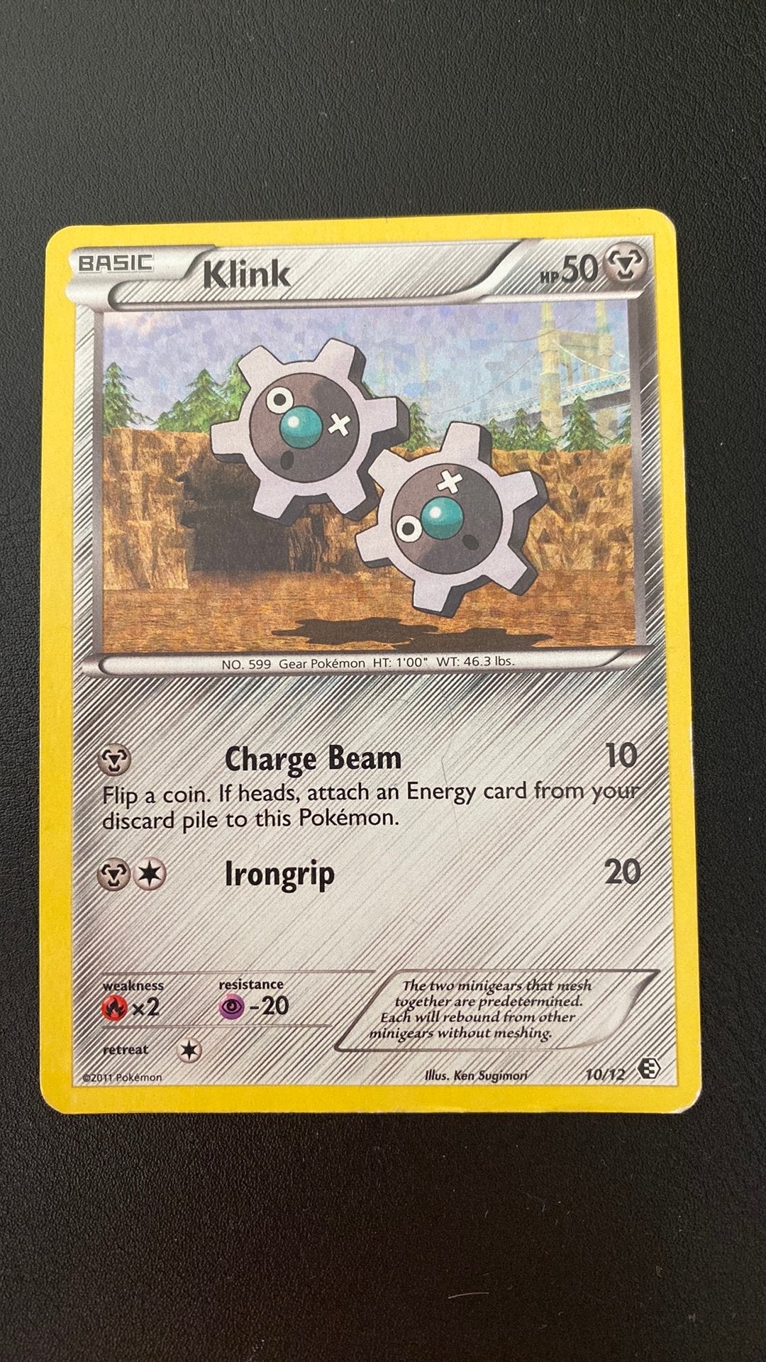 Pokemon klink holo 10/12 mcdonalds 2011, Hobby en Vrije tijd, Ophalen of Verzenden, Gebruikt, Losse kaart