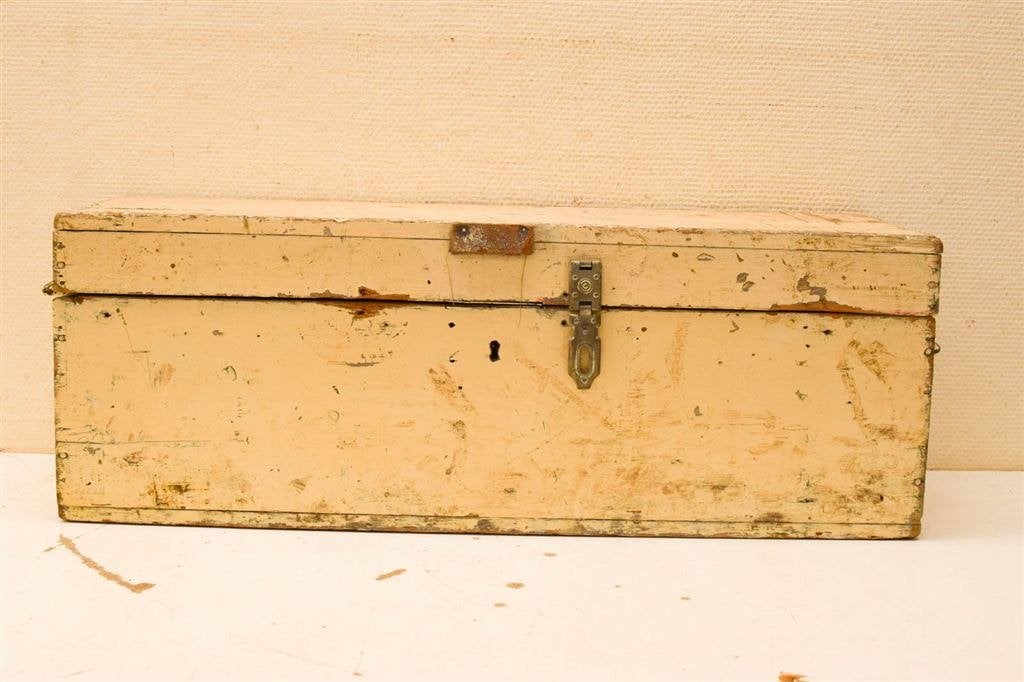 Houten kist 48849, Huis en Inrichting, Woonaccessoires | Kisten, Ophalen of Verzenden, Gebruikt, 50 tot 100 cm, Minder dan 50 cm
