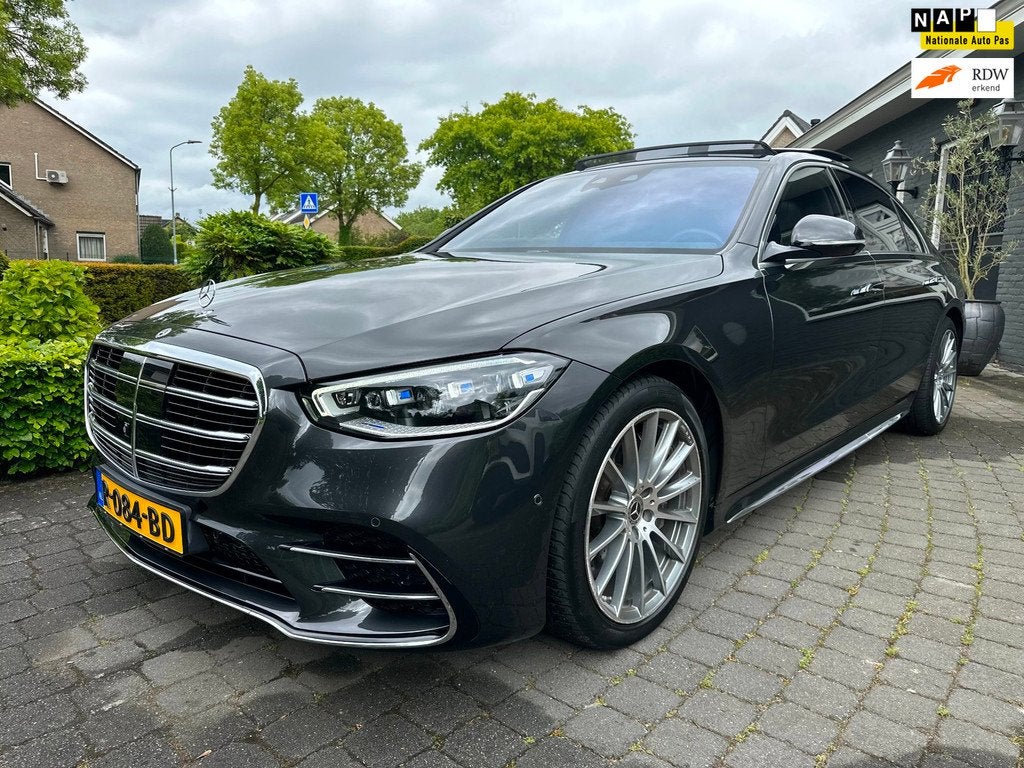 Mercedes-Benz S-klasse 580 e Lang AMG, Pano Dealer Onderhoud, Auto's, Mercedes-Benz, Automaat, Achterwielaandrijving, Gebruikt