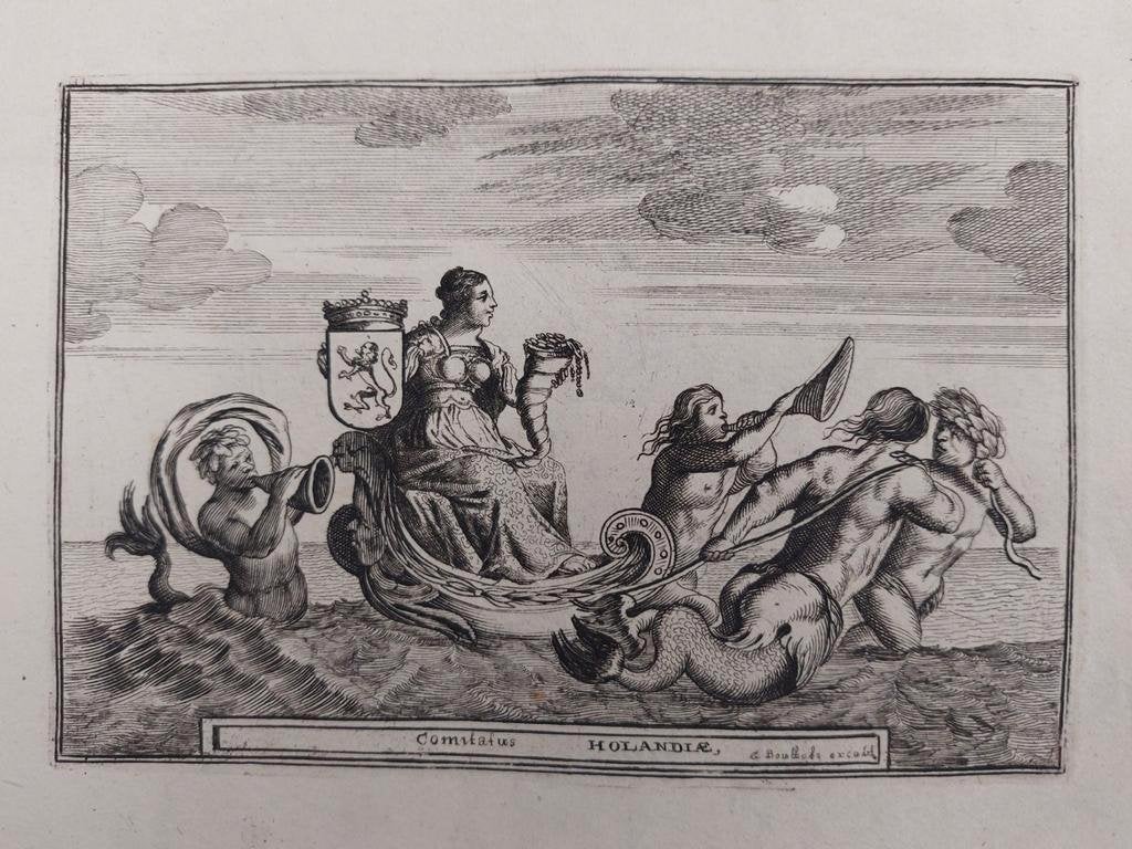 40 / Comitatus Hollandia Gravure, Ophalen of Verzenden