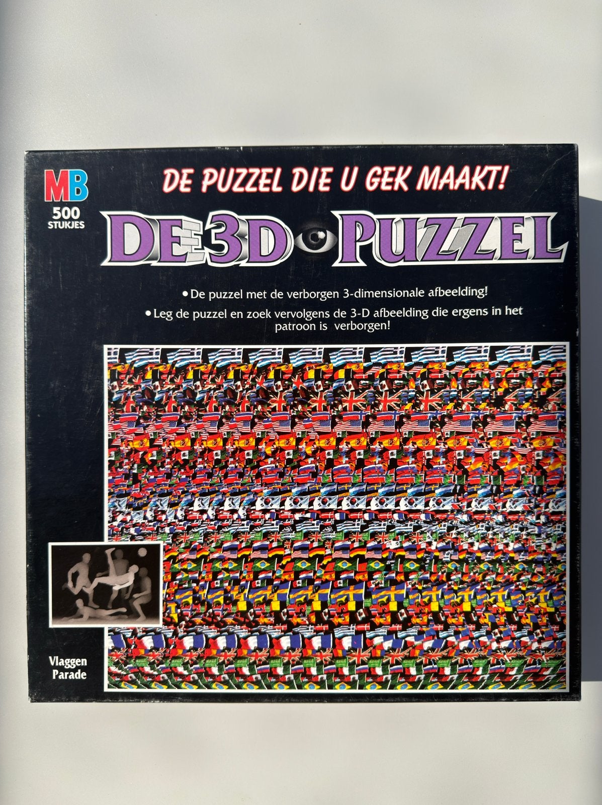 MB De 3D Puzzel - Vlaggen Parade 500 stukjes, Ophalen of Verzenden, 500 t/m 1500 stukjes, Gebruikt, Rubik's of 3D-puzzel